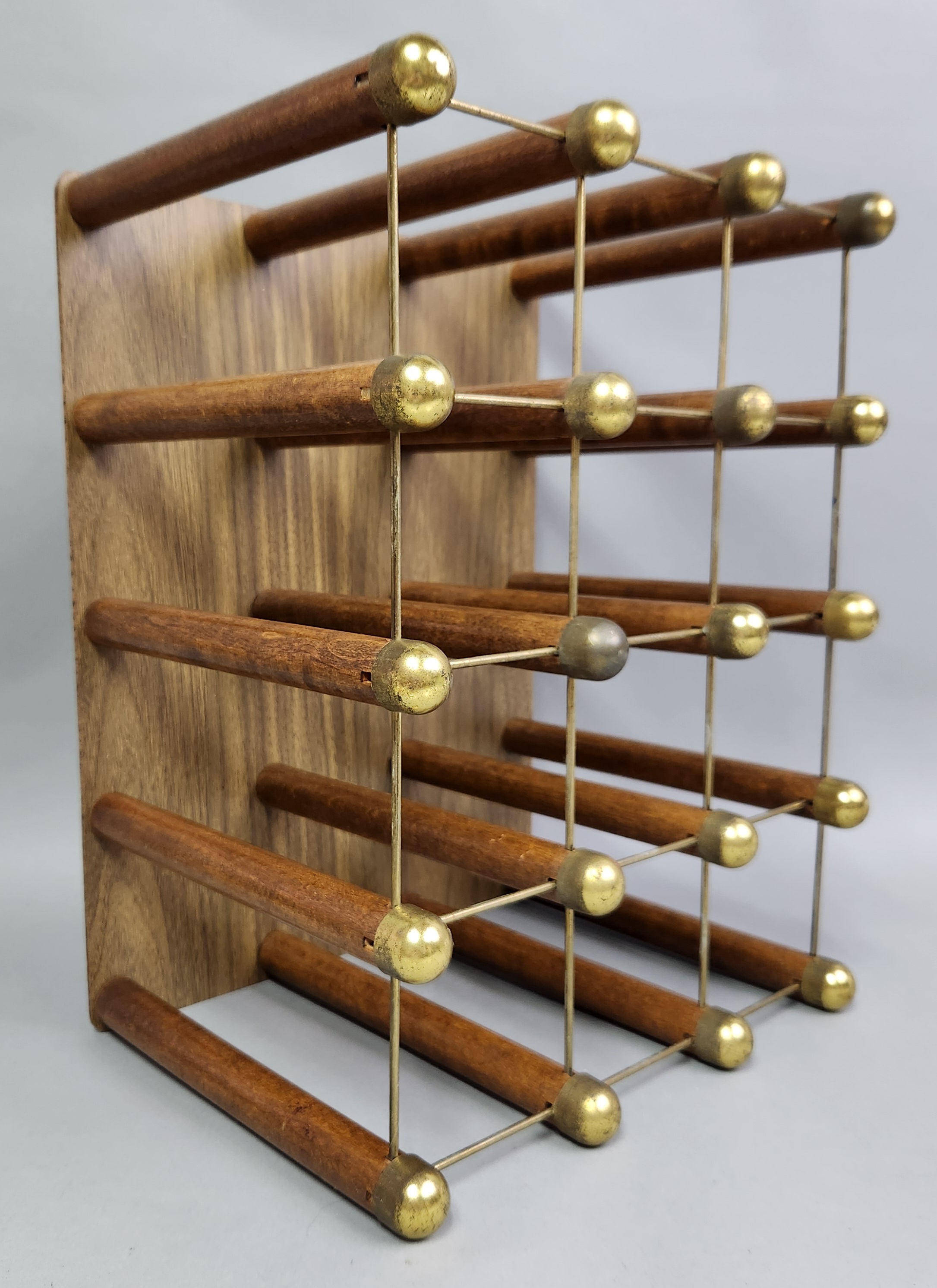 Mid-Century Wooden Bottle Rack