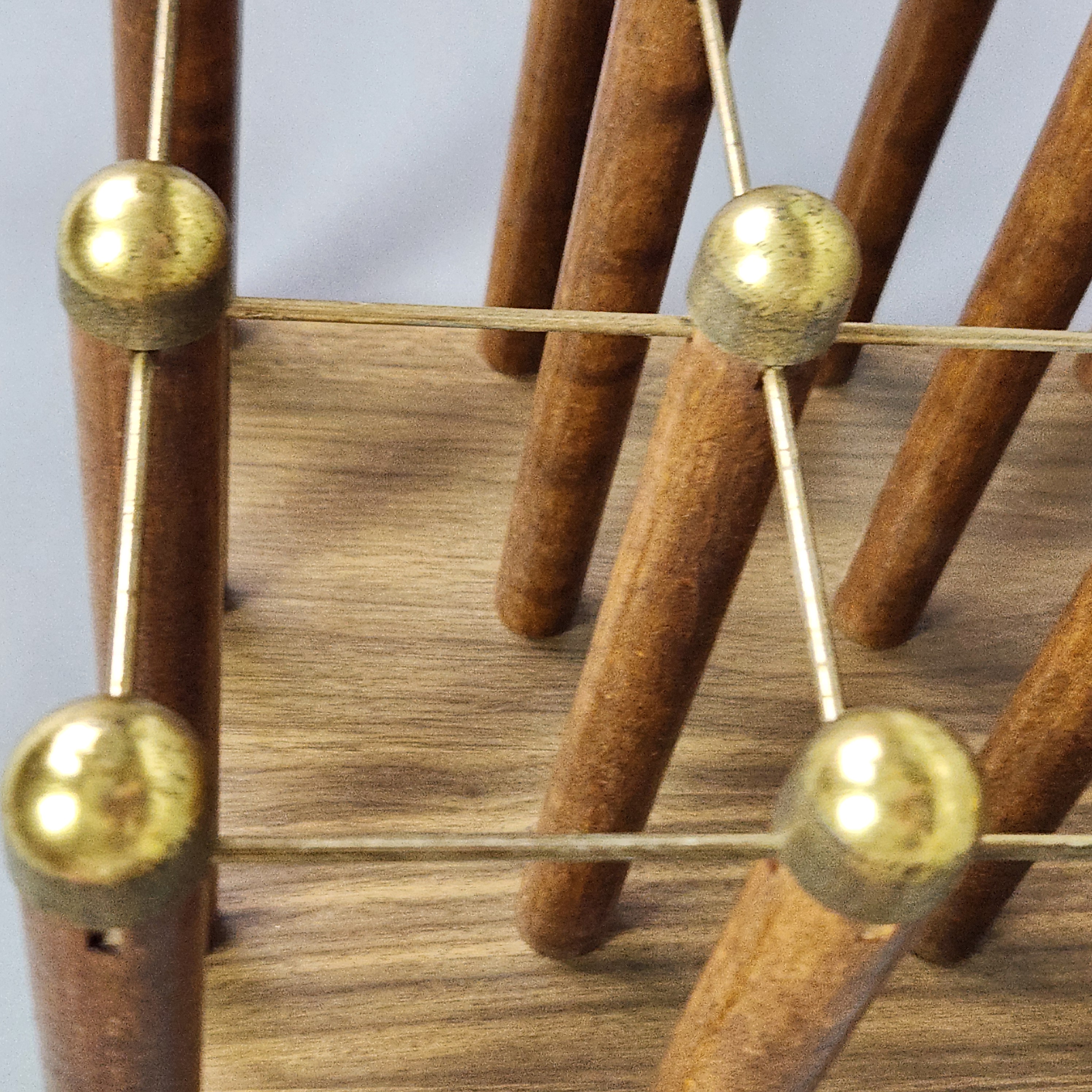 Mid-Century Wooden Bottle Rack