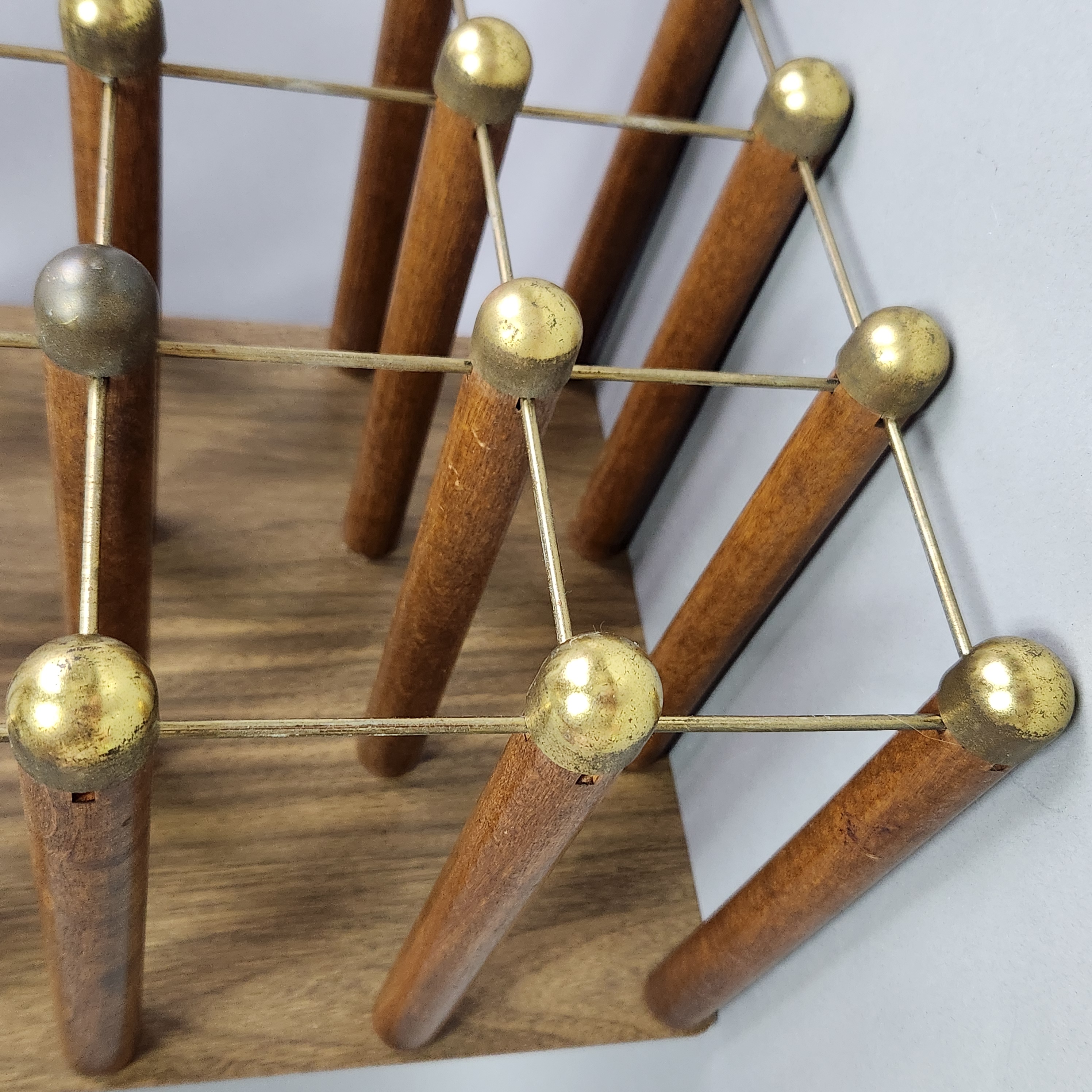 Mid-Century Wooden Bottle Rack
