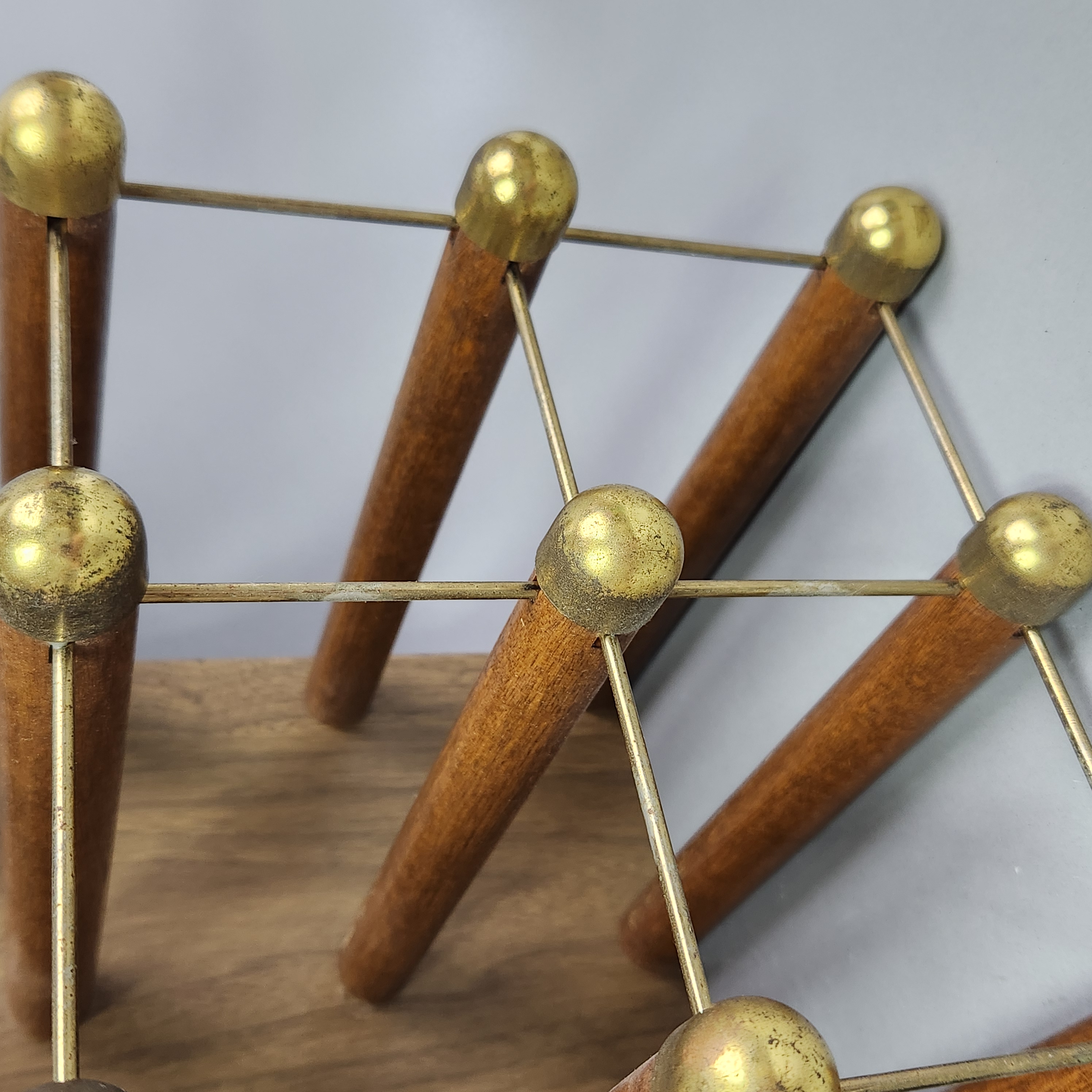 Mid-Century Wooden Bottle Rack