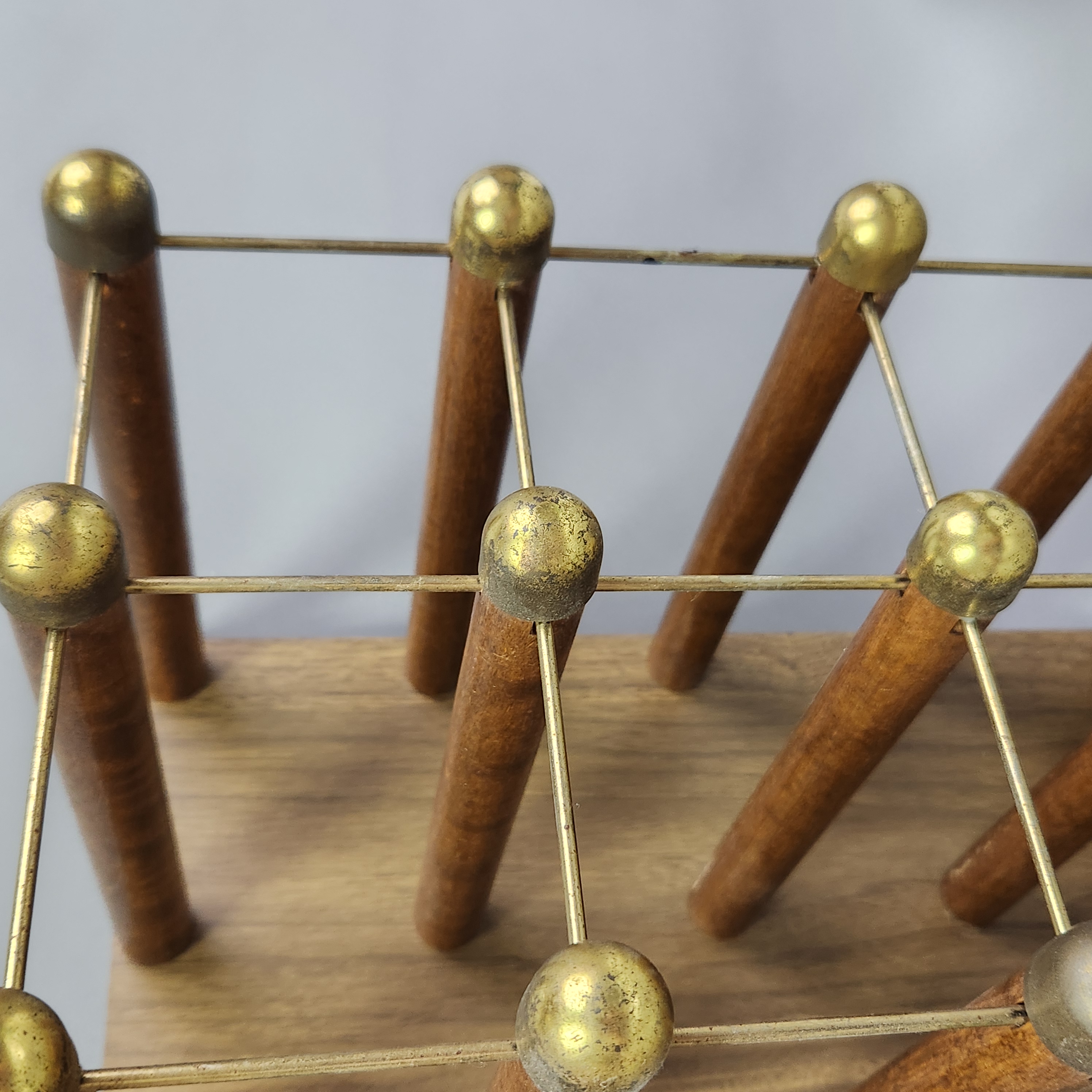 Mid-Century Wooden Bottle Rack