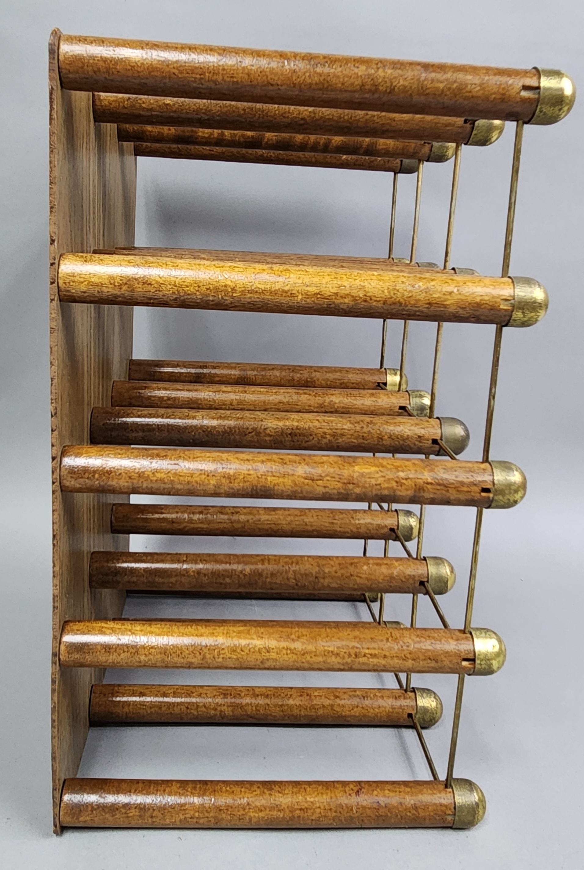 Mid-Century Wooden Bottle Rack