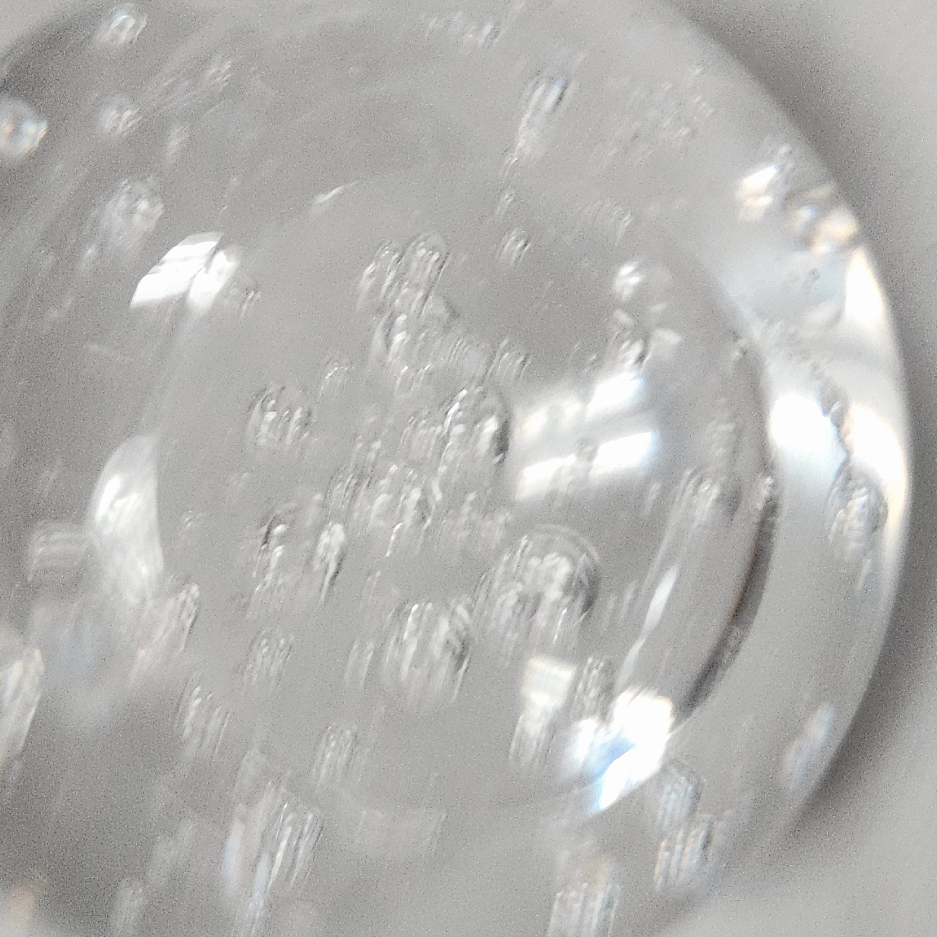 Clear Bubble Glass Paperweight