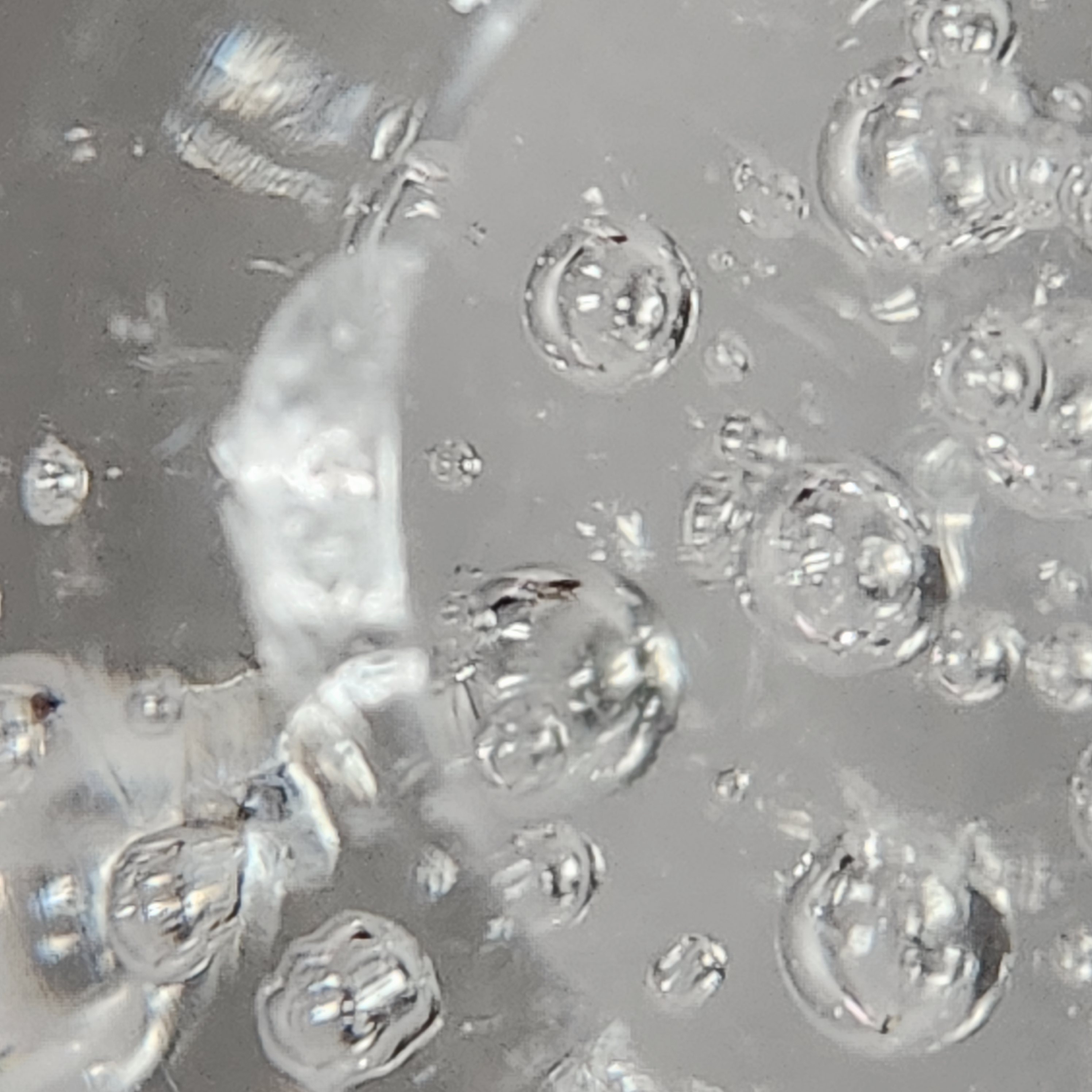 Clear Bubble Glass Paperweight