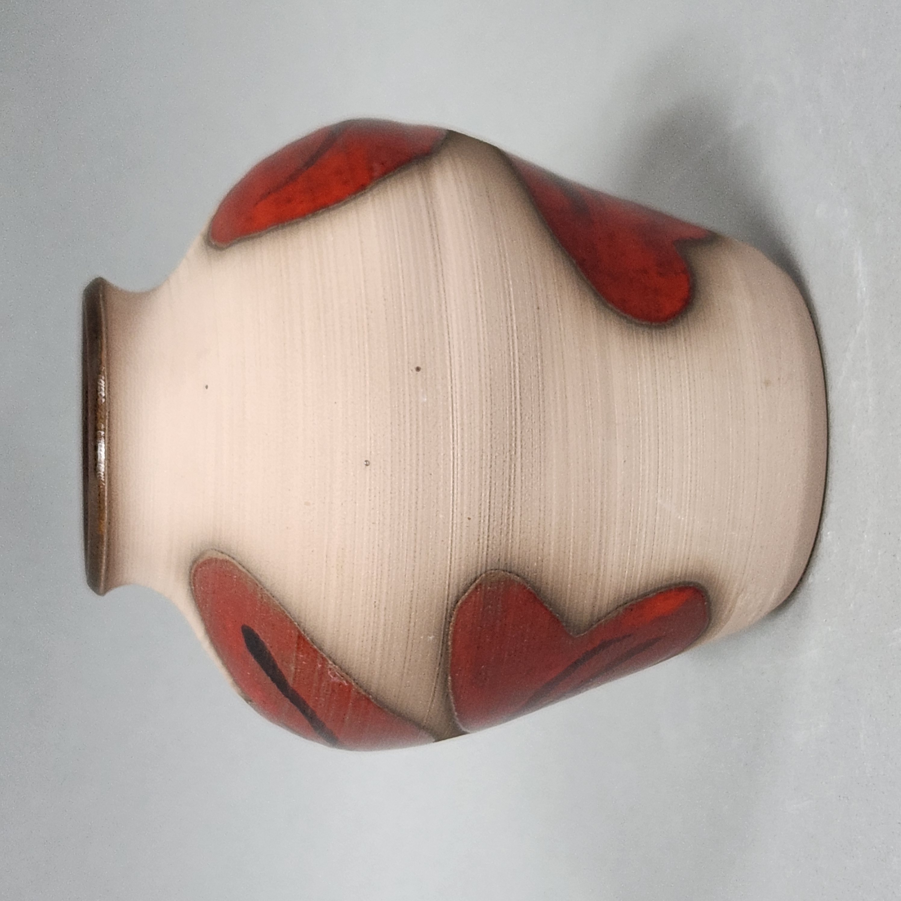 Kane Signed Floral Ceramic Vase