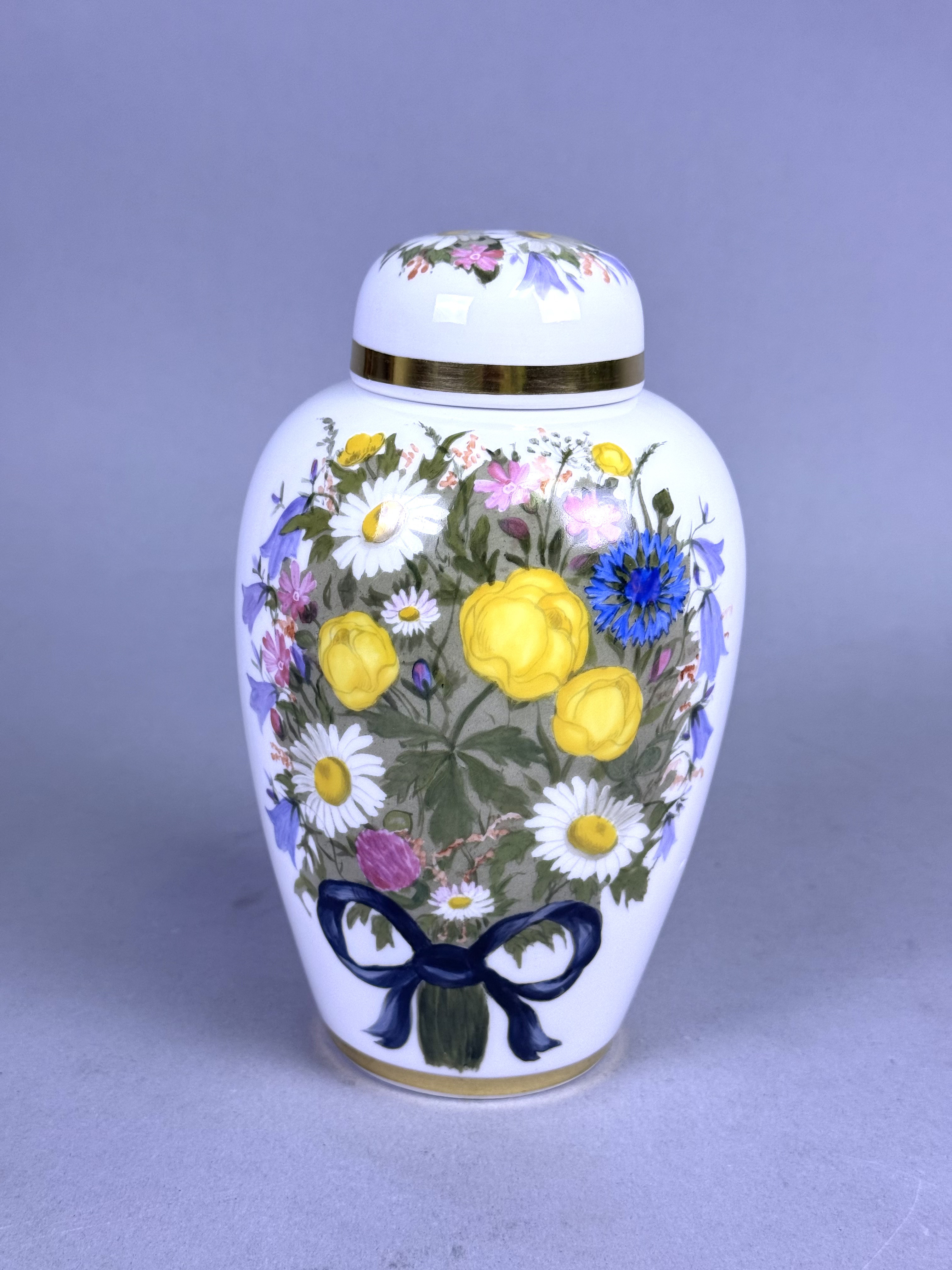 Nymphenburg Porcelain Lidded Floral Jar