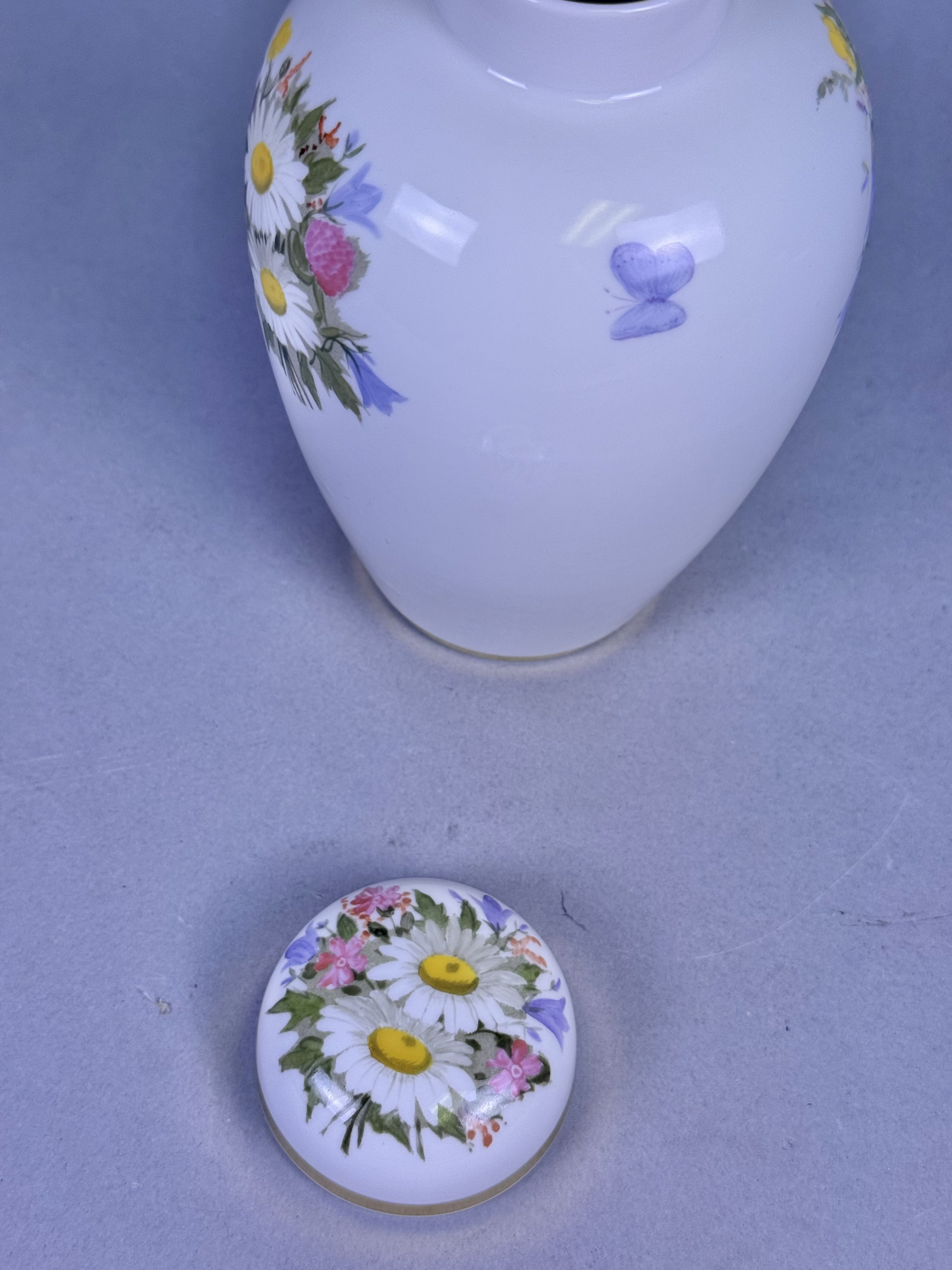 Nymphenburg Porcelain Lidded Floral Jar