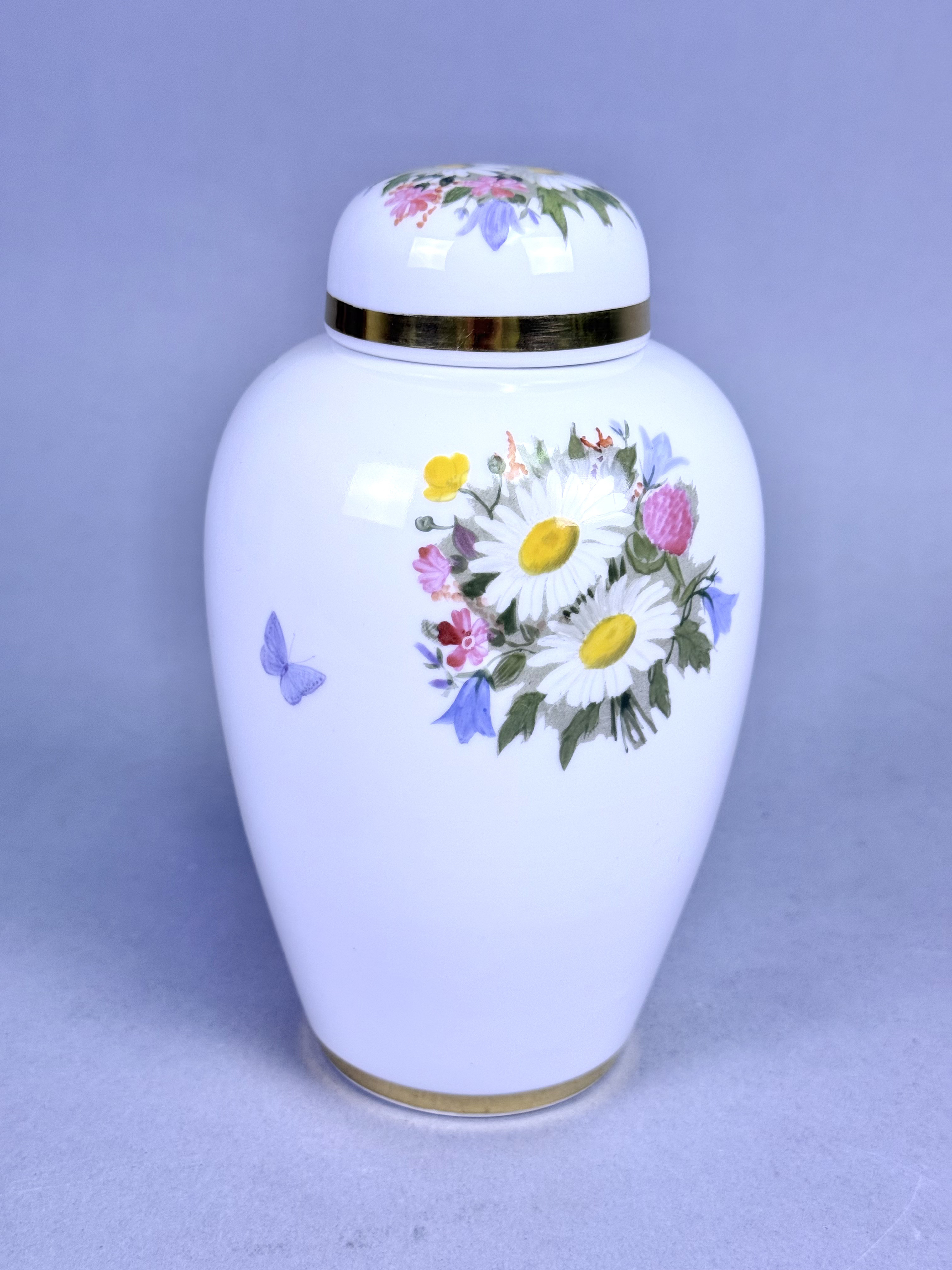 Nymphenburg Porcelain Lidded Floral Jar