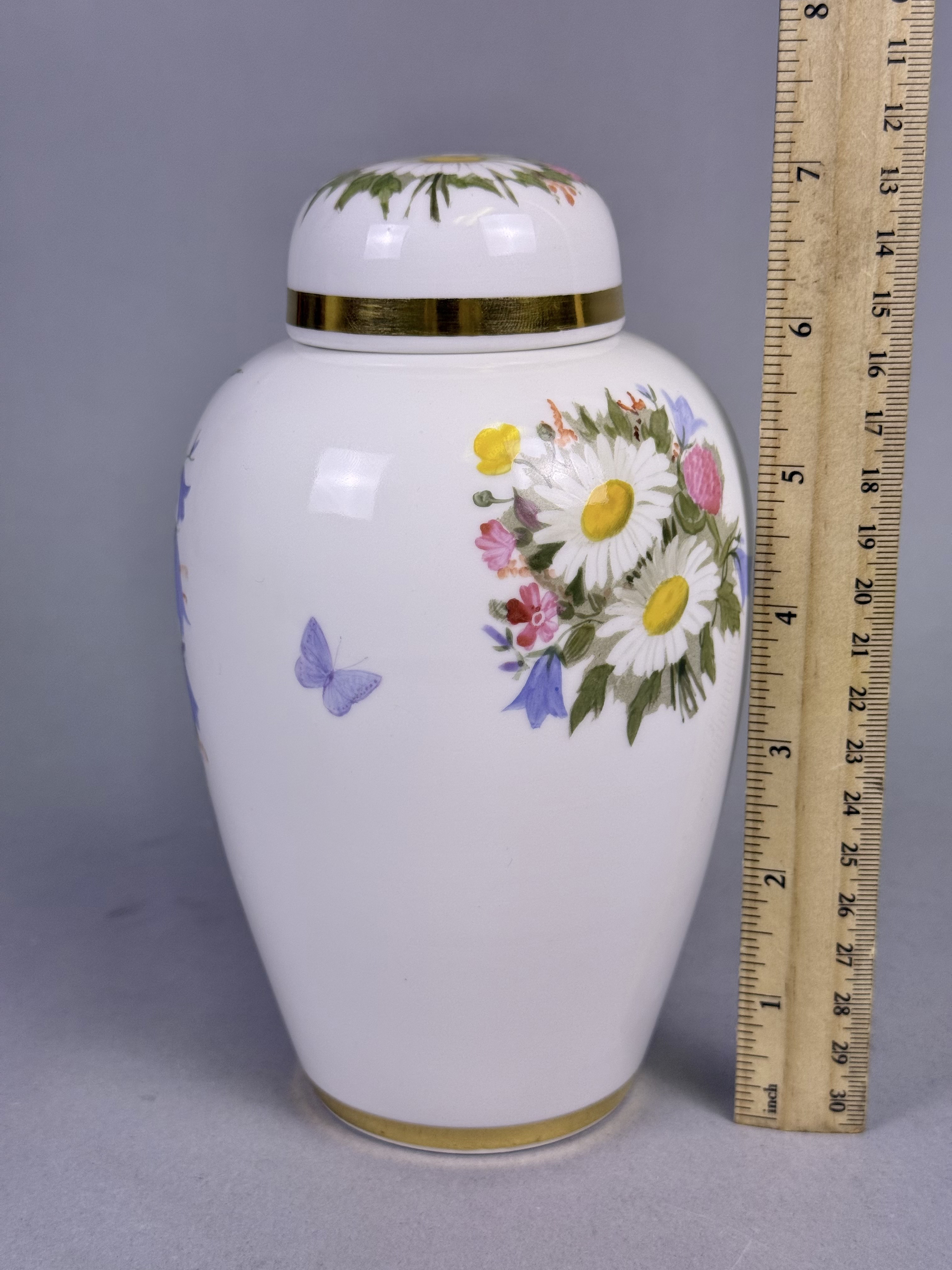 Nymphenburg Porcelain Lidded Floral Jar