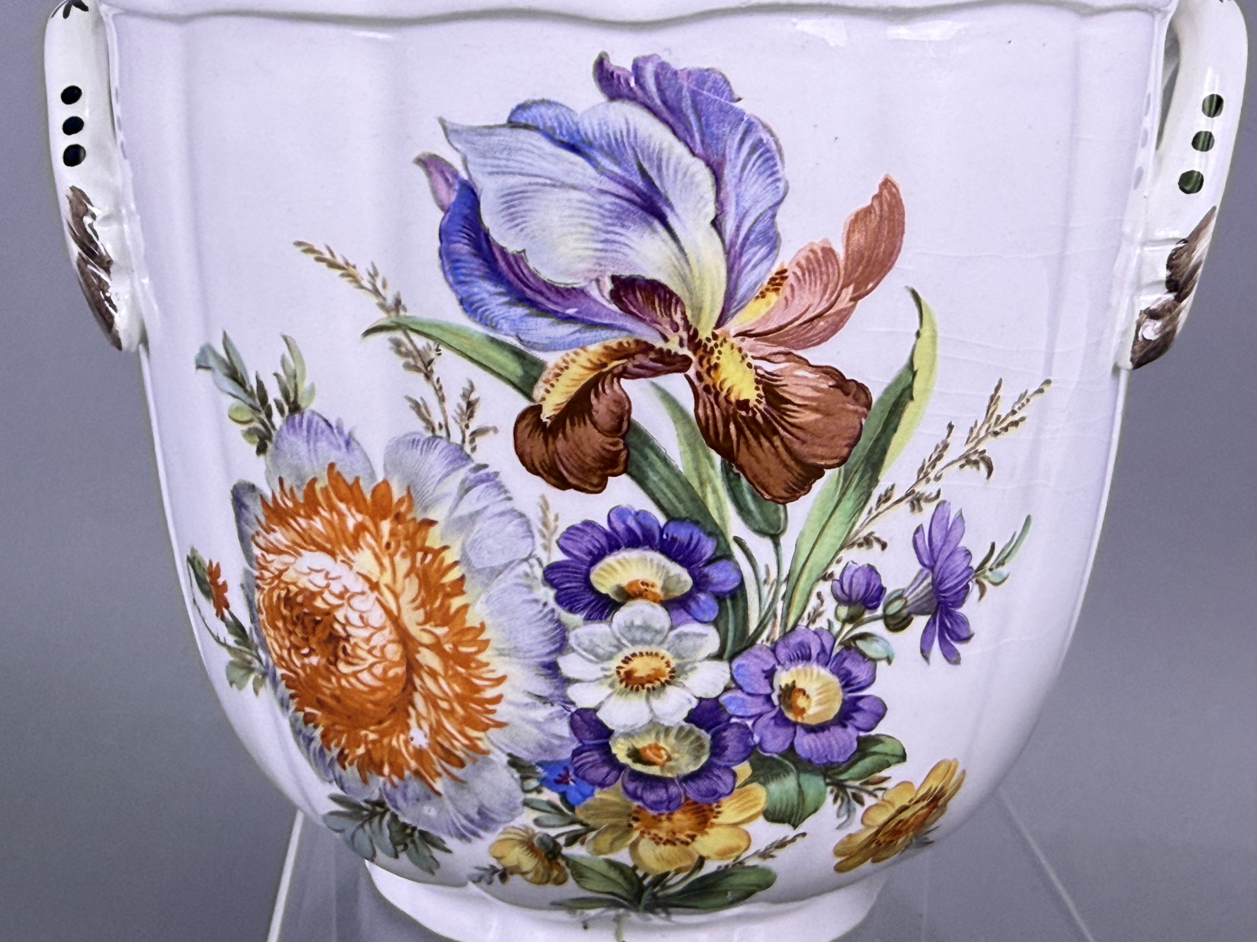 Trio of Mottahedeh Floral Cachepots