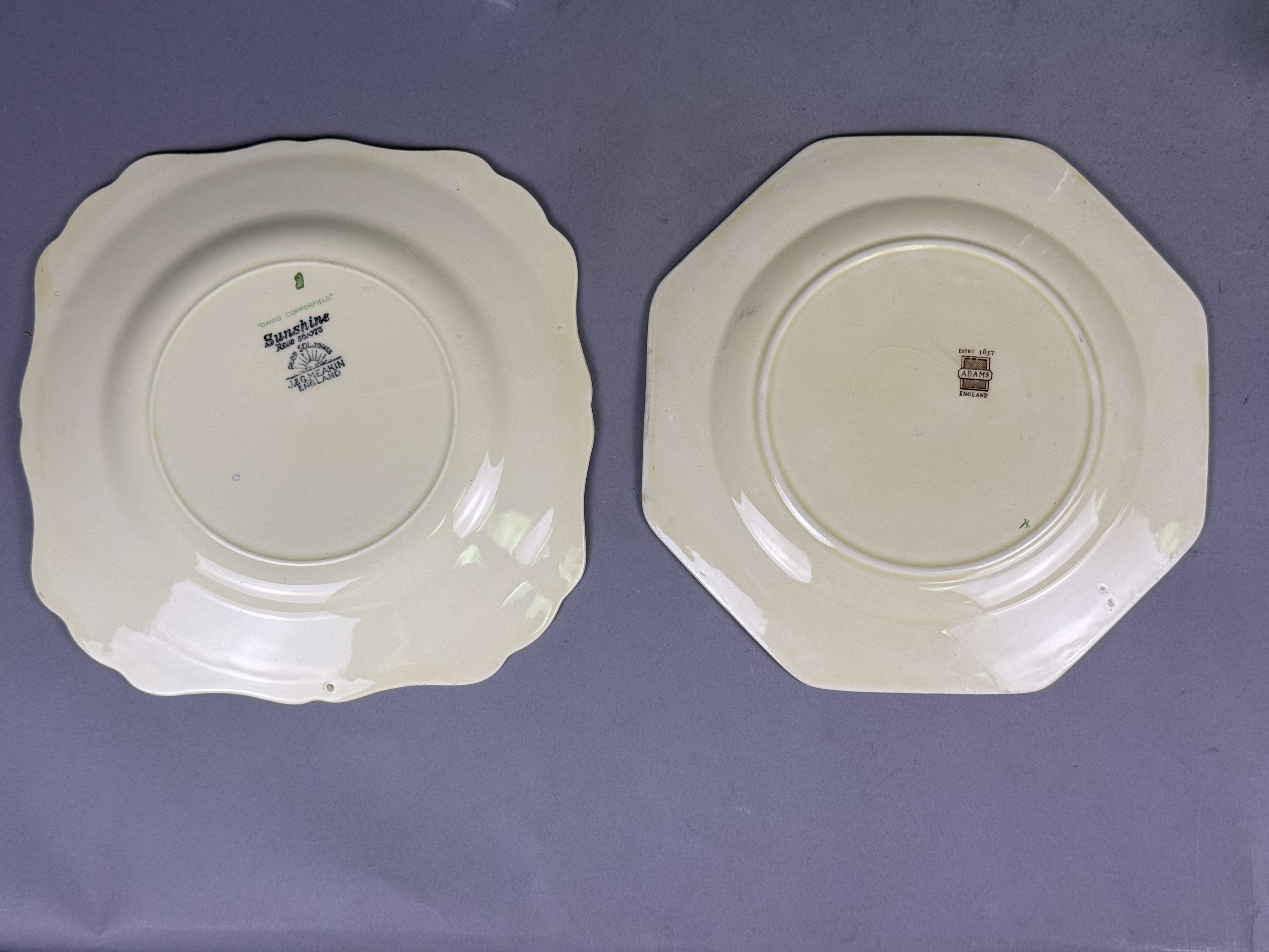 Two English Transfer-Printed Earthenware Plates