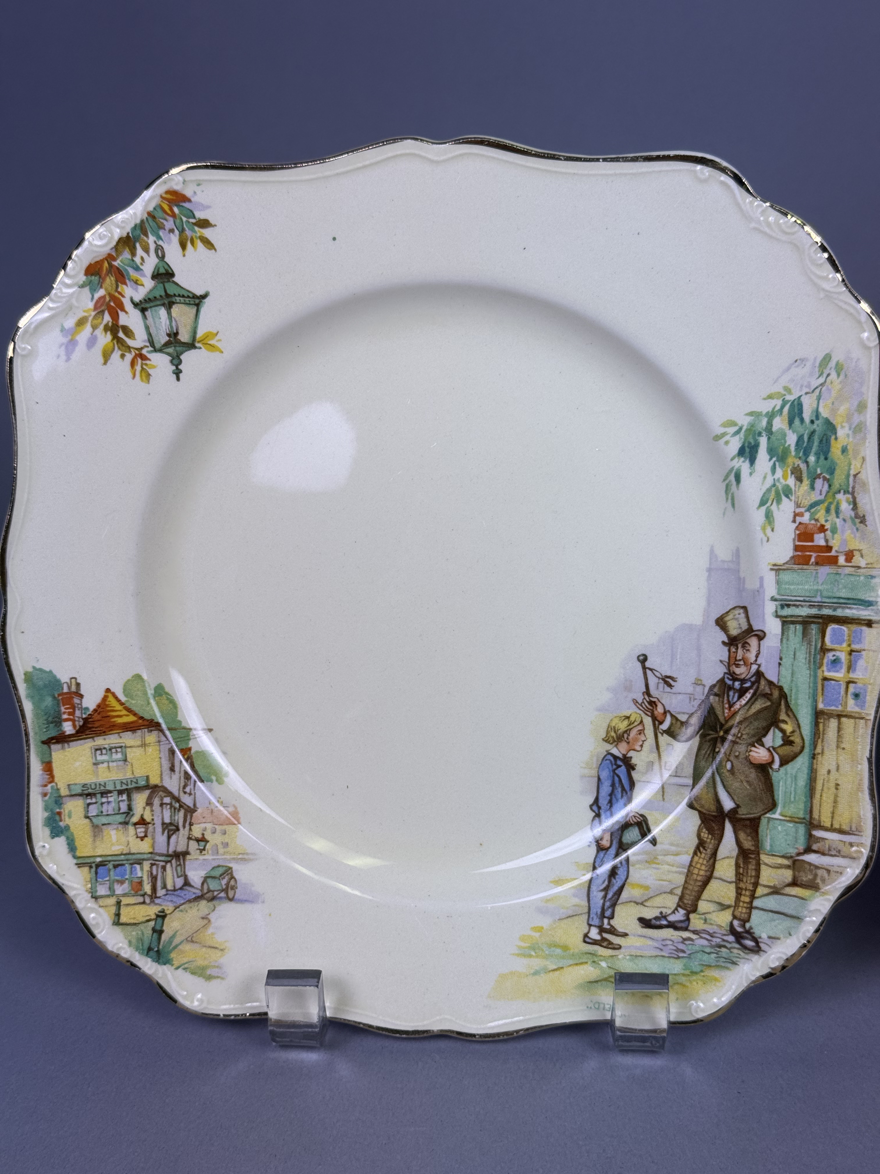 Two English Transfer-Printed Earthenware Plates