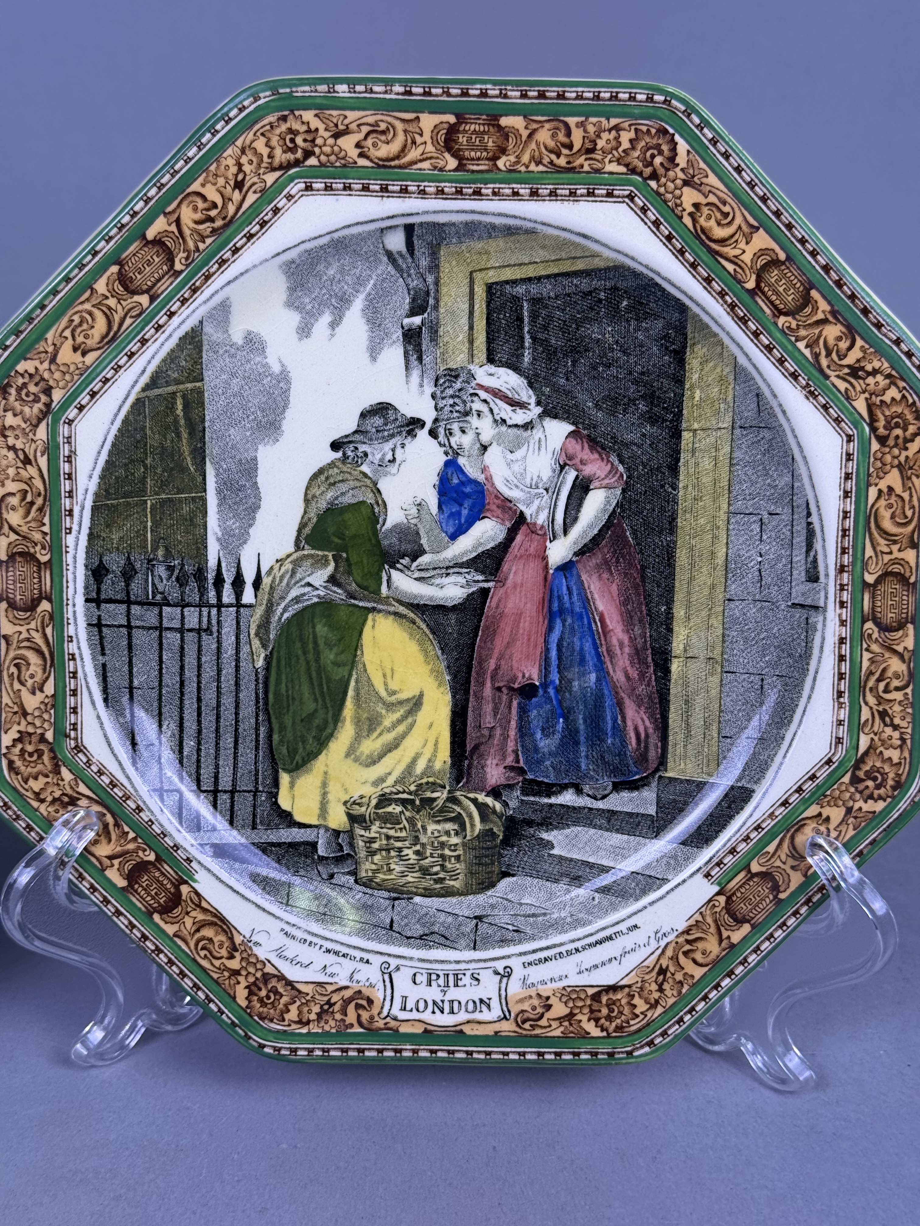 Two English Transfer-Printed Earthenware Plates