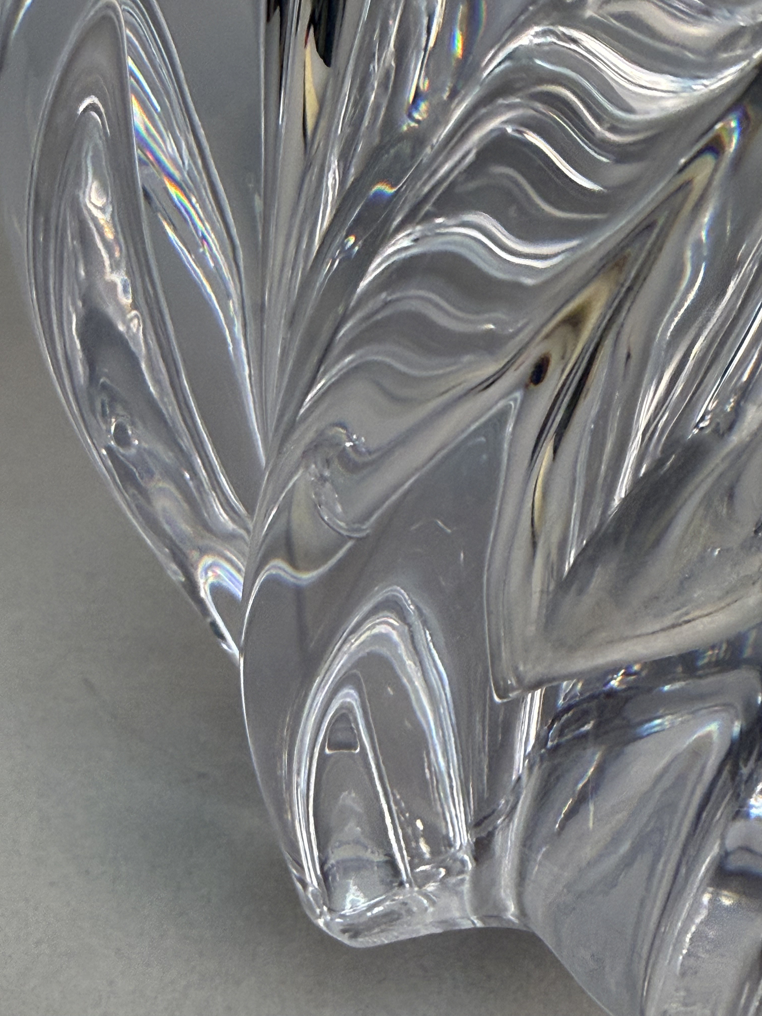 Art Vannes France Crystal Swirl Vase