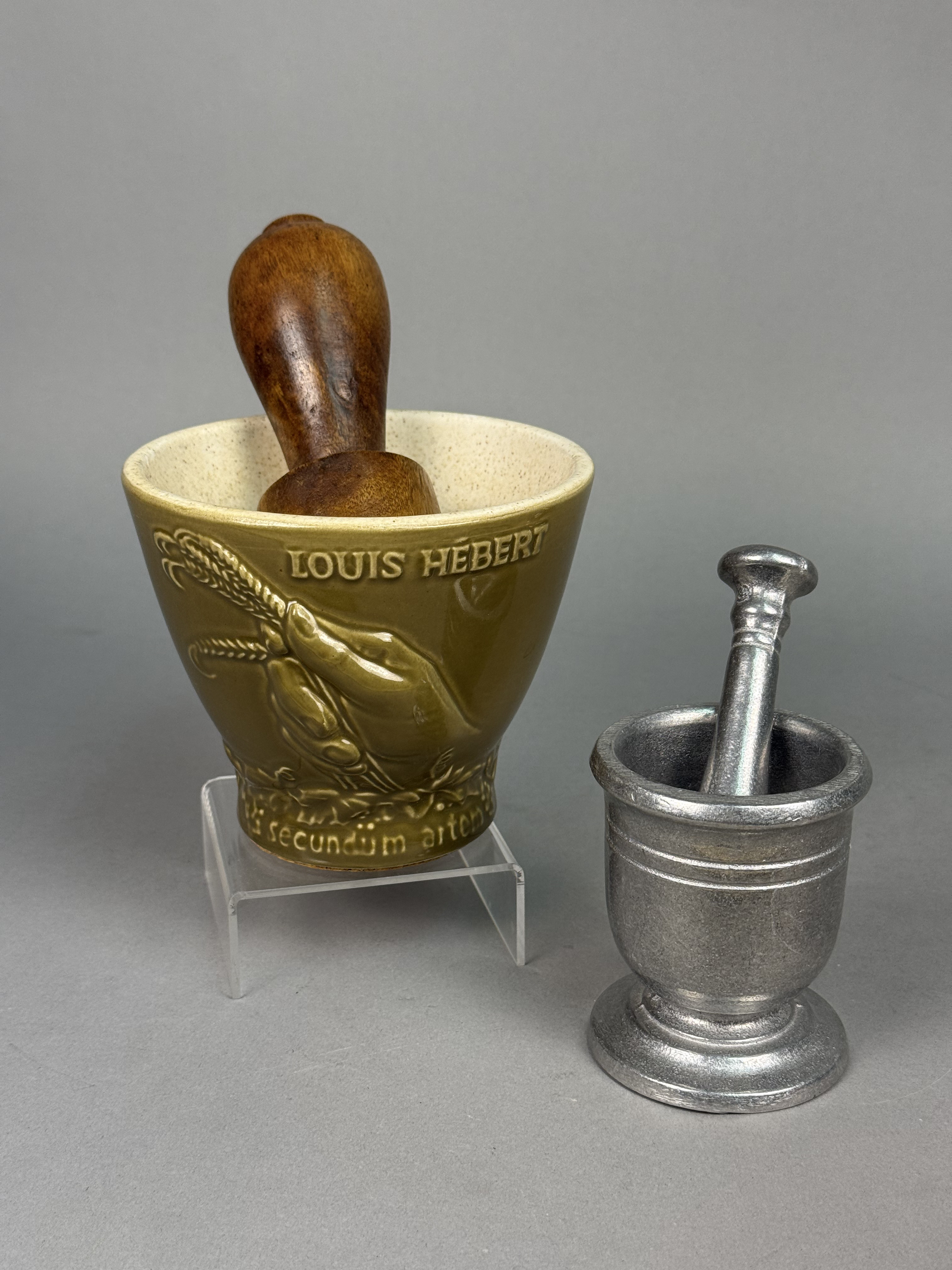 Two Pharmaceutical Mortar and Pestle Sets
