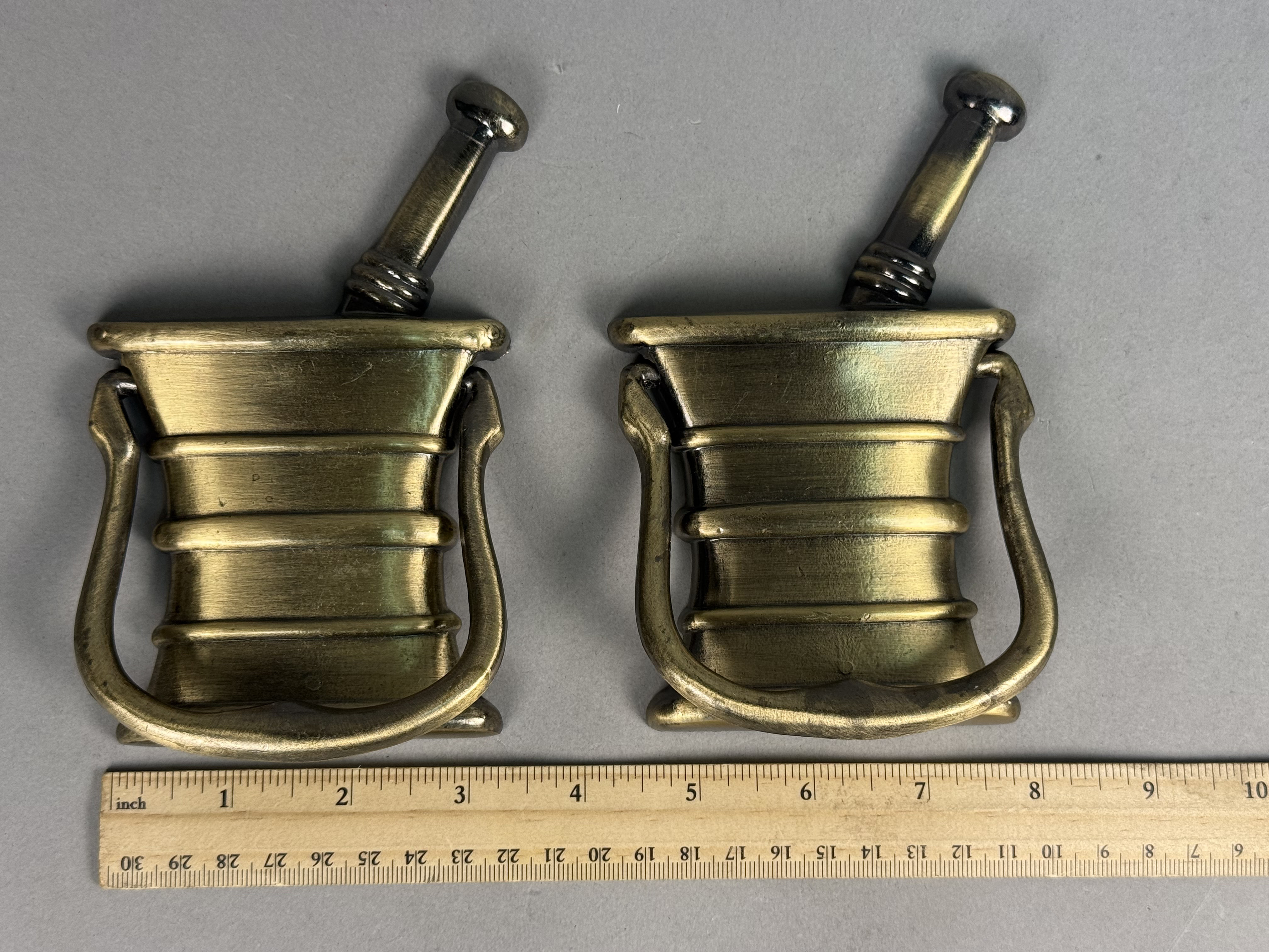 Pair of Brass Apothecary Door Knockers