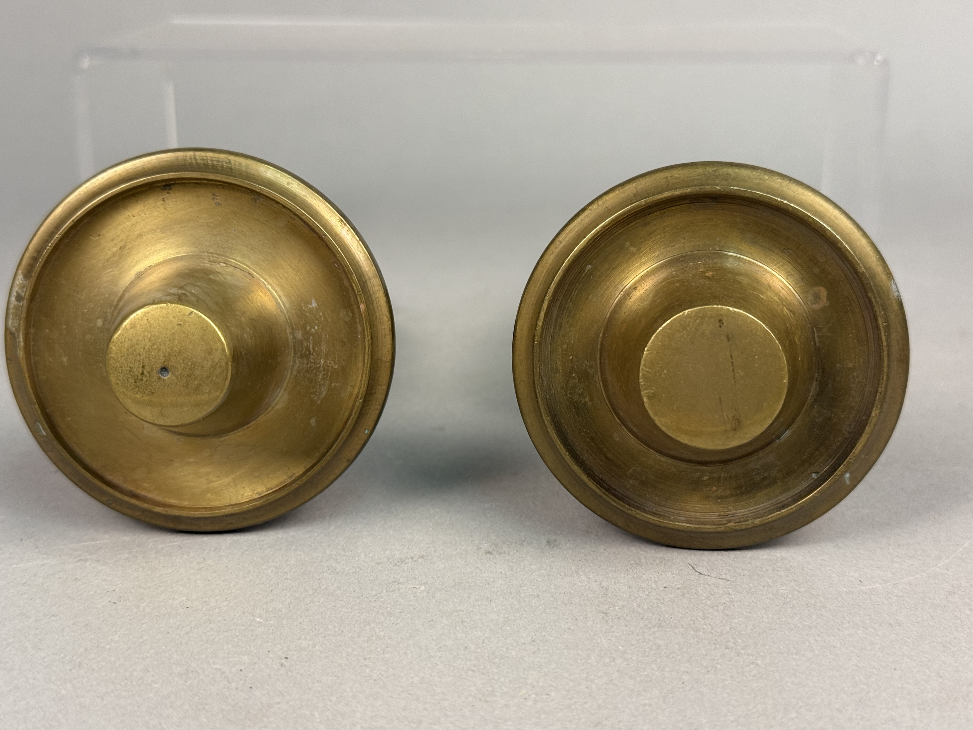Pair of Brass Feather Finials