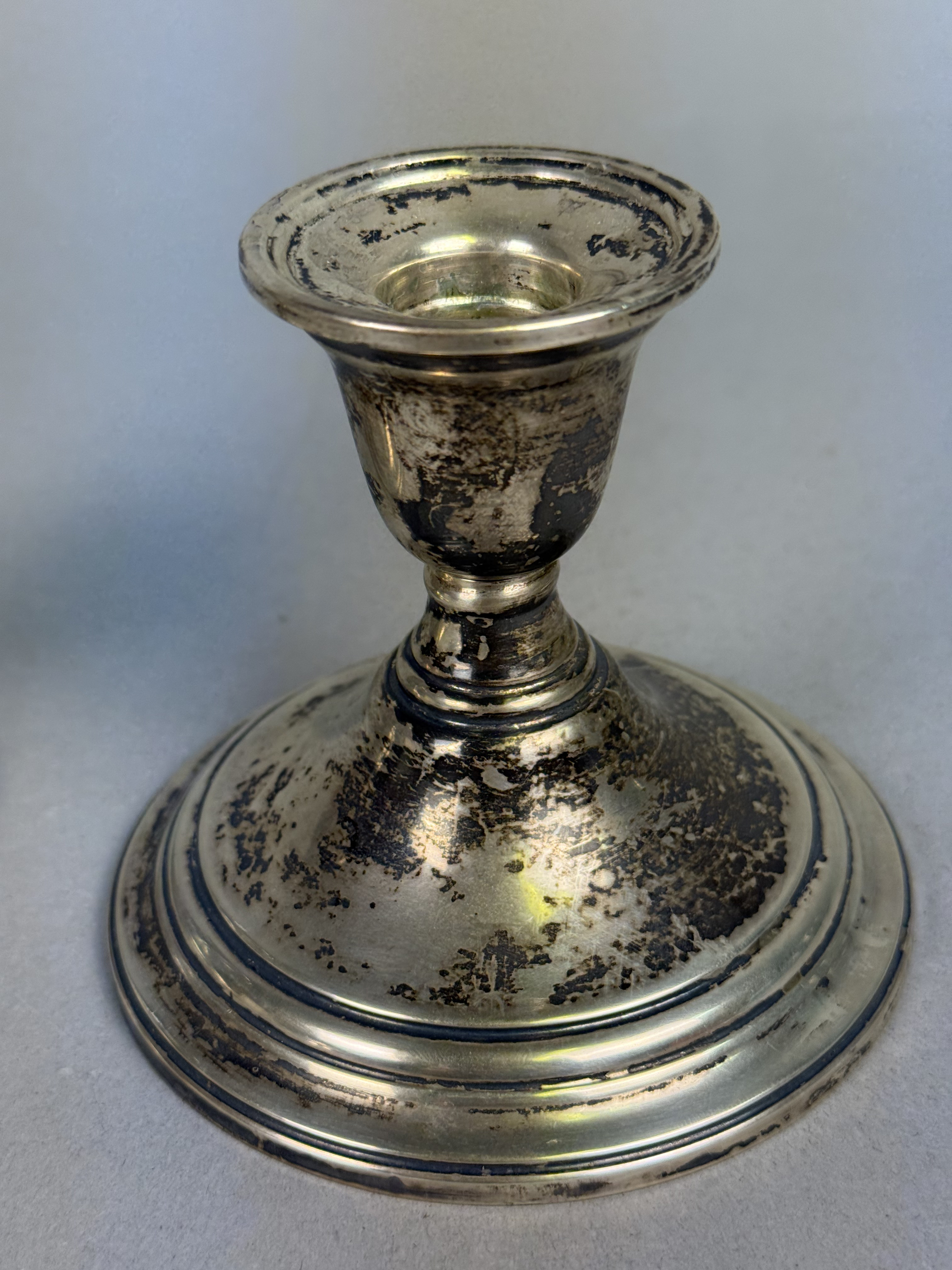 Pair of Watrous Sterling Silver Candlesticks
