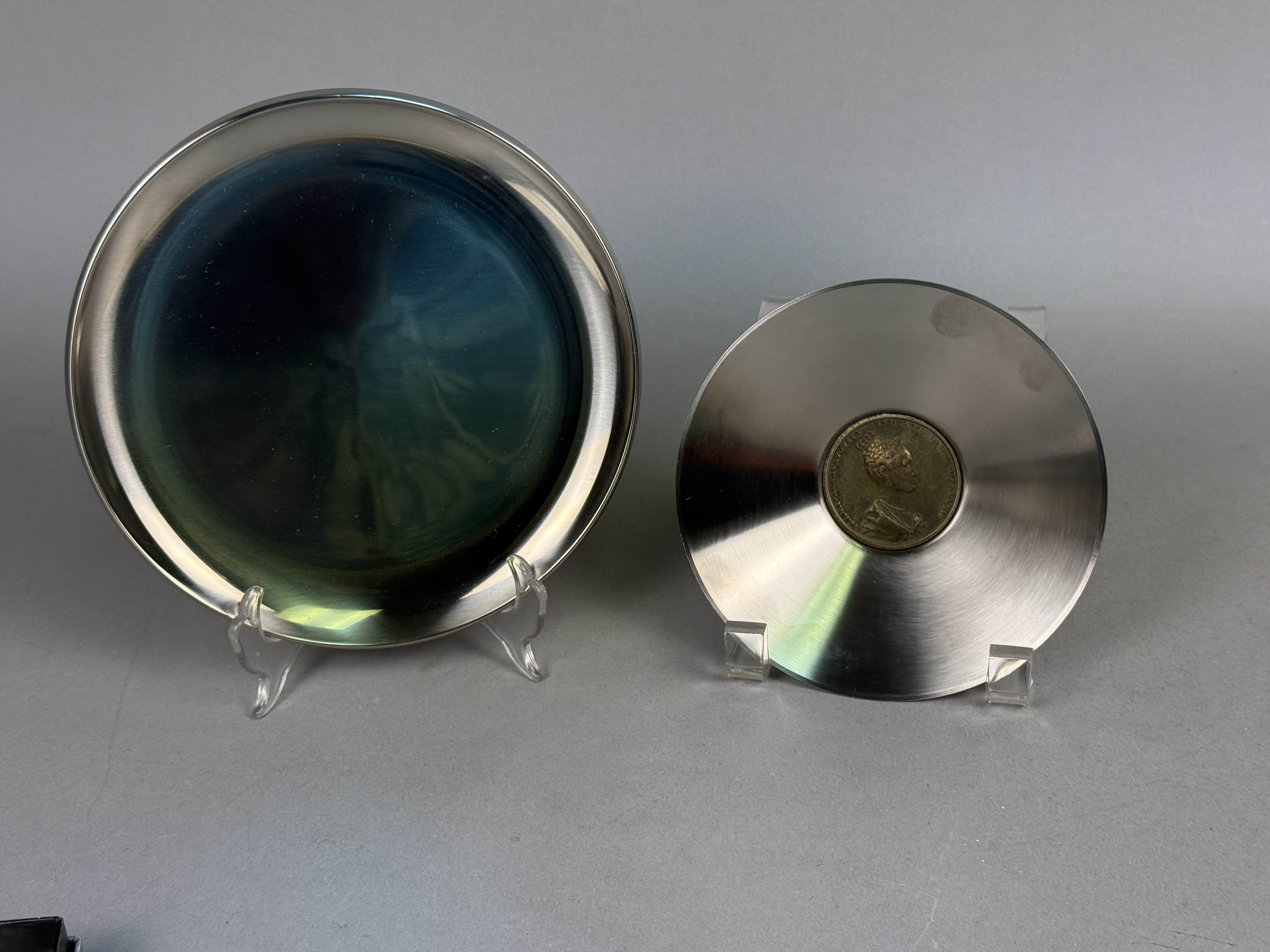 Two Mentholatum Company Stainless Dishes