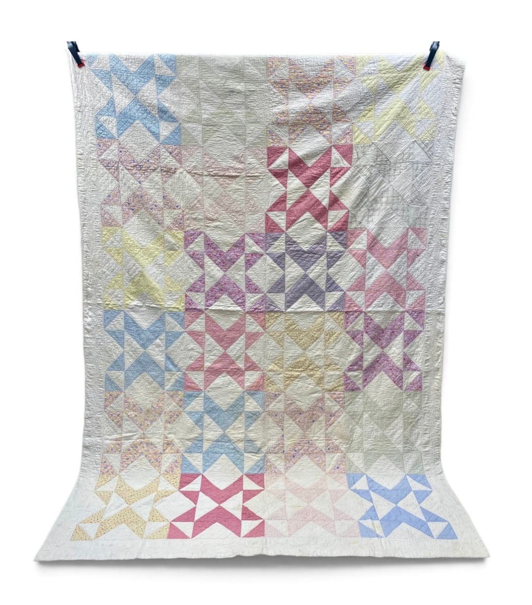 Mid-Century Variable Star Patchwork Quilt