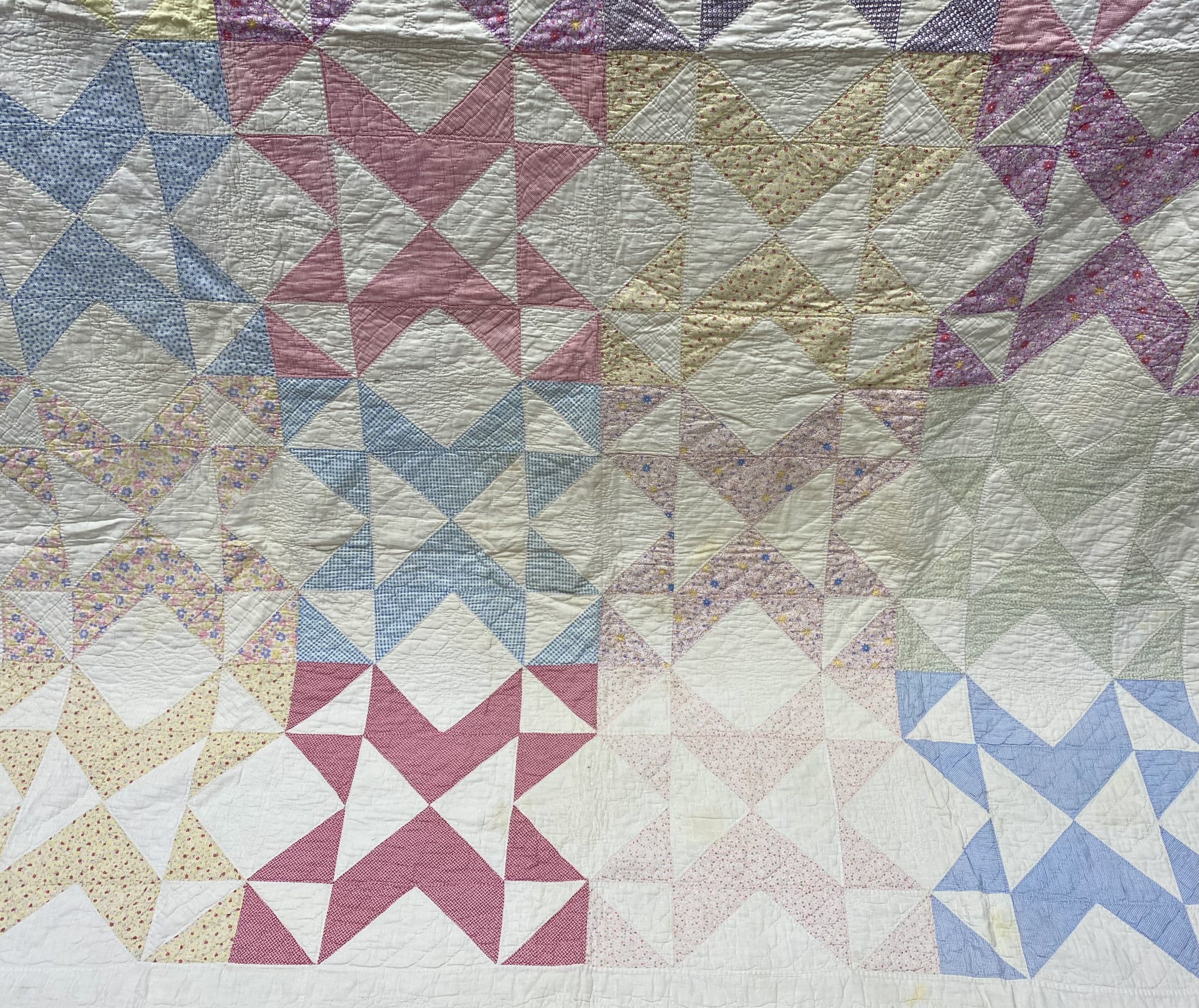 Mid-Century Variable Star Patchwork Quilt