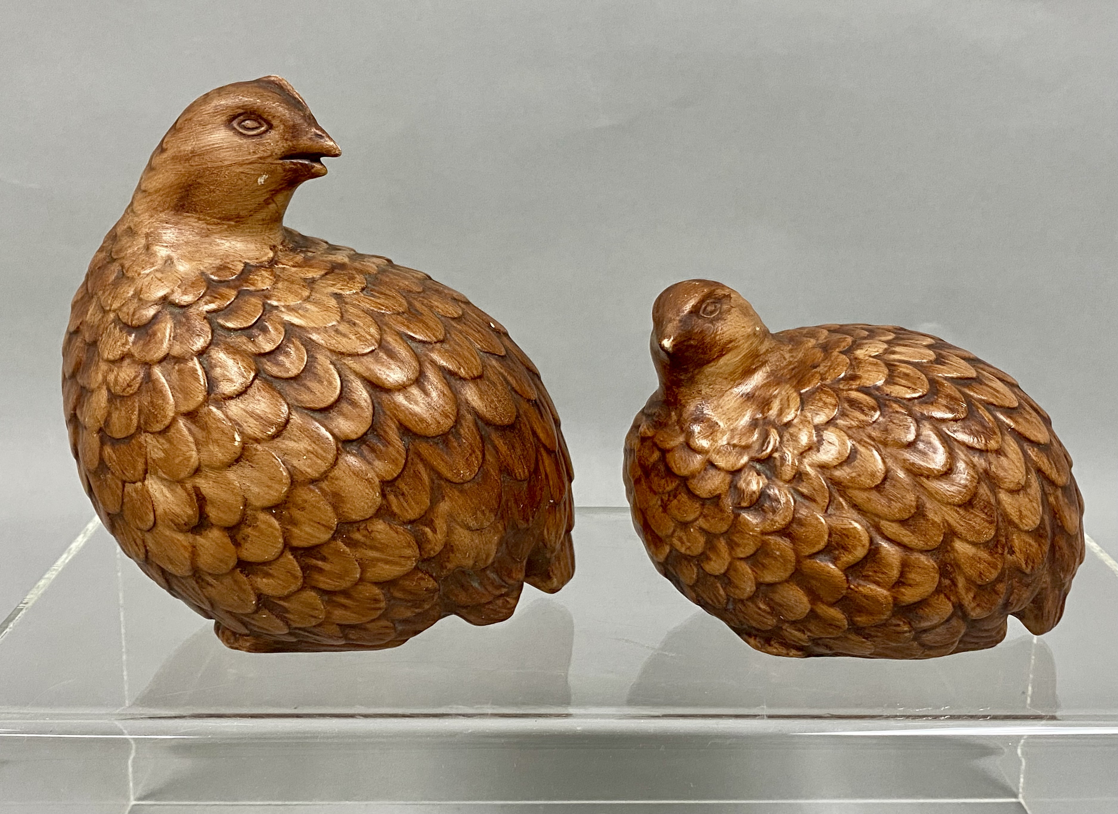 Assortment of Four Vintage Quail Figurines