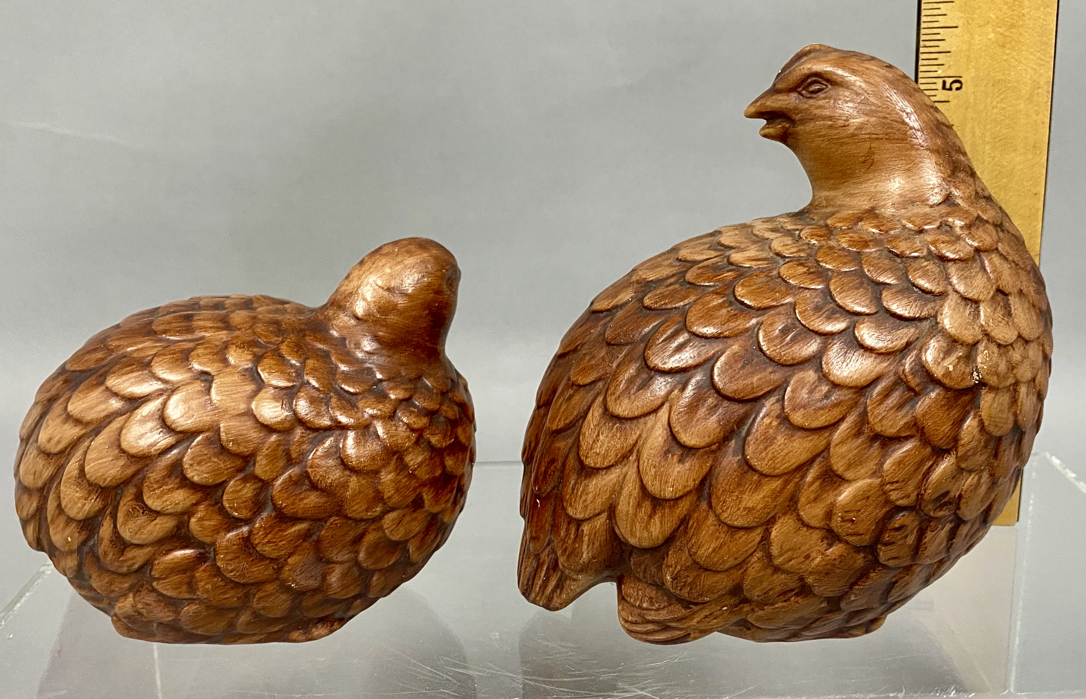 Assortment of Four Vintage Quail Figurines