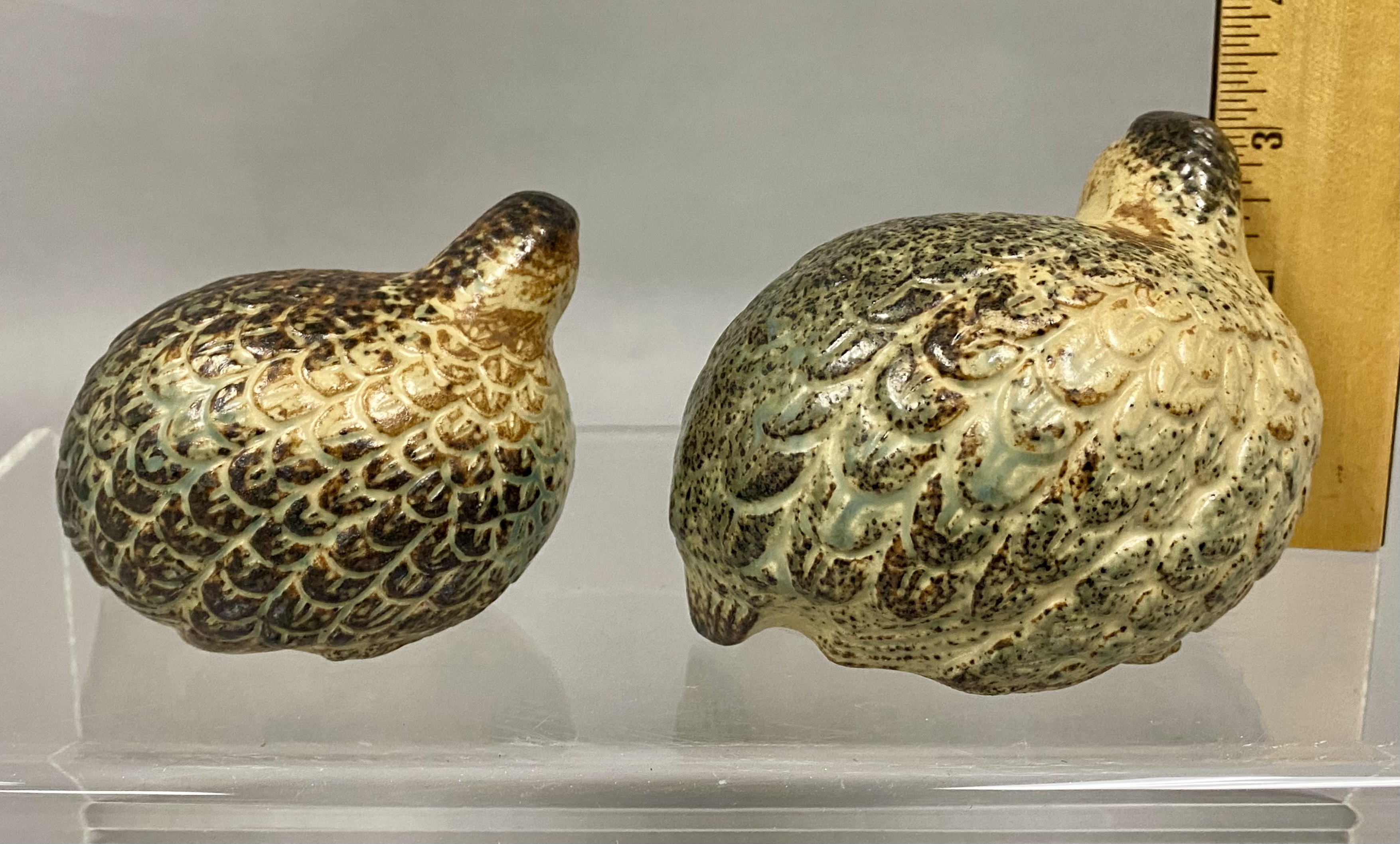 Assortment of Four Vintage Quail Figurines