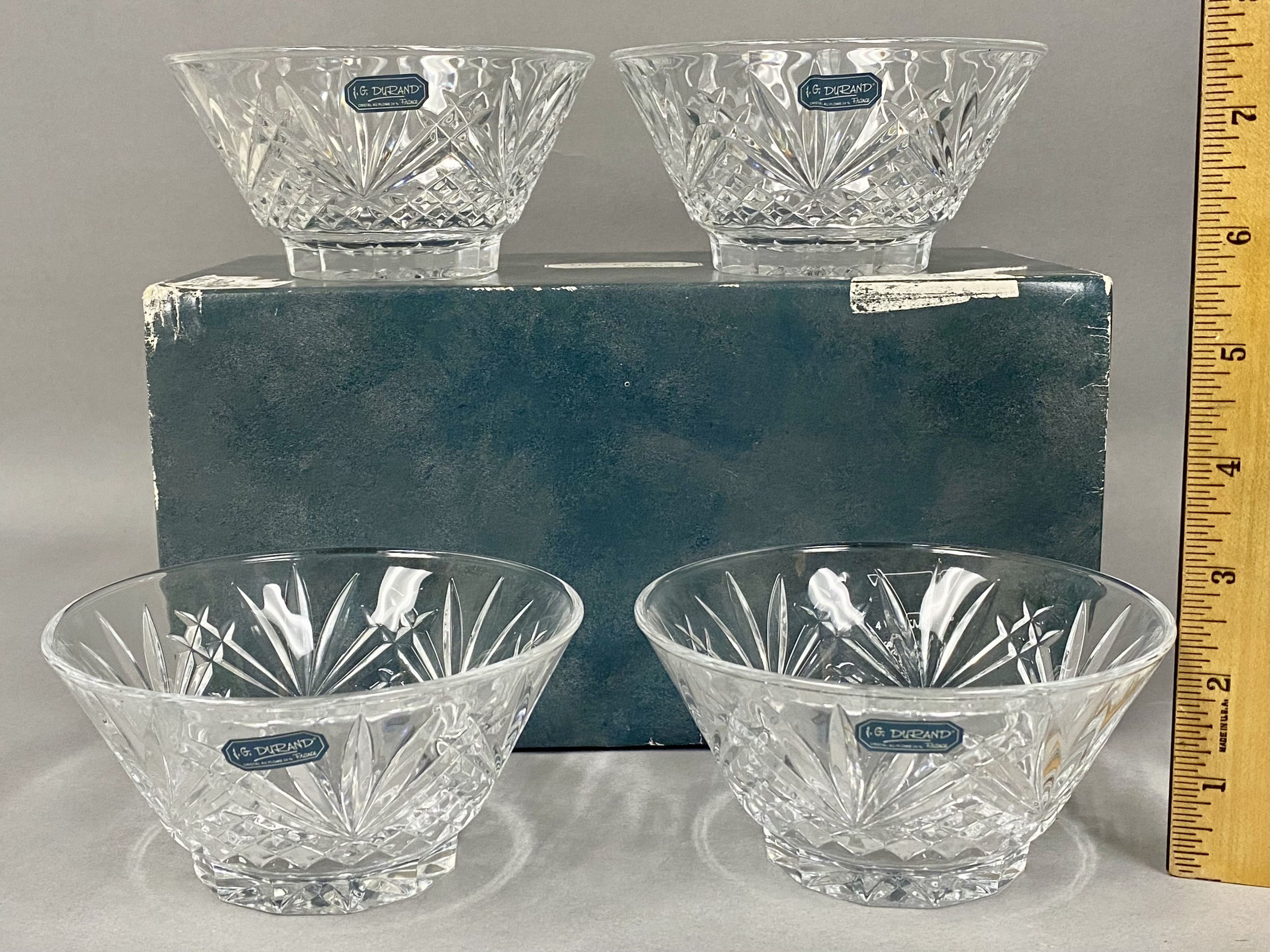 J.G. Durand Villemont Crystal Bowl Set