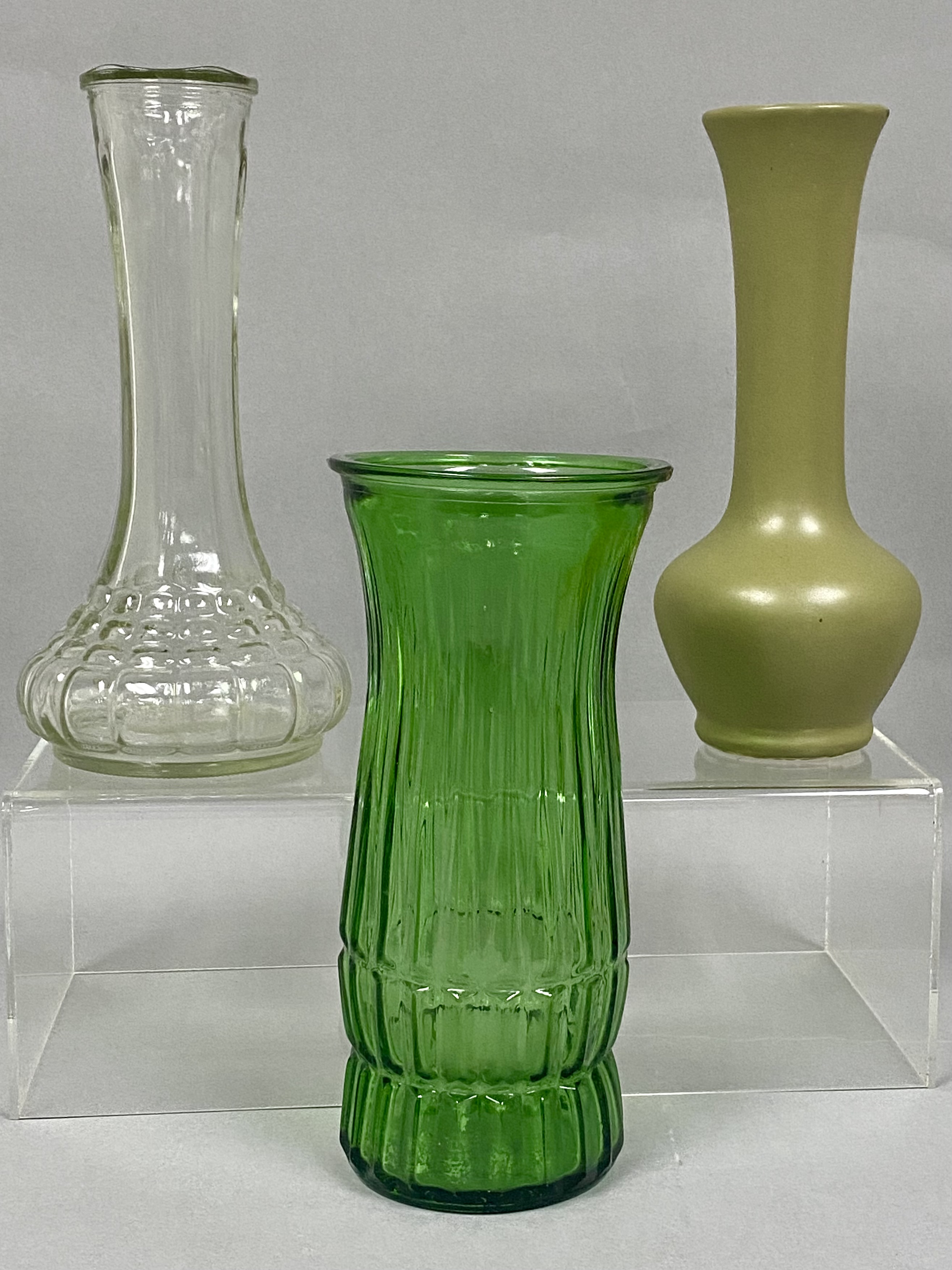 Trio of Mid-Century Florist Vases