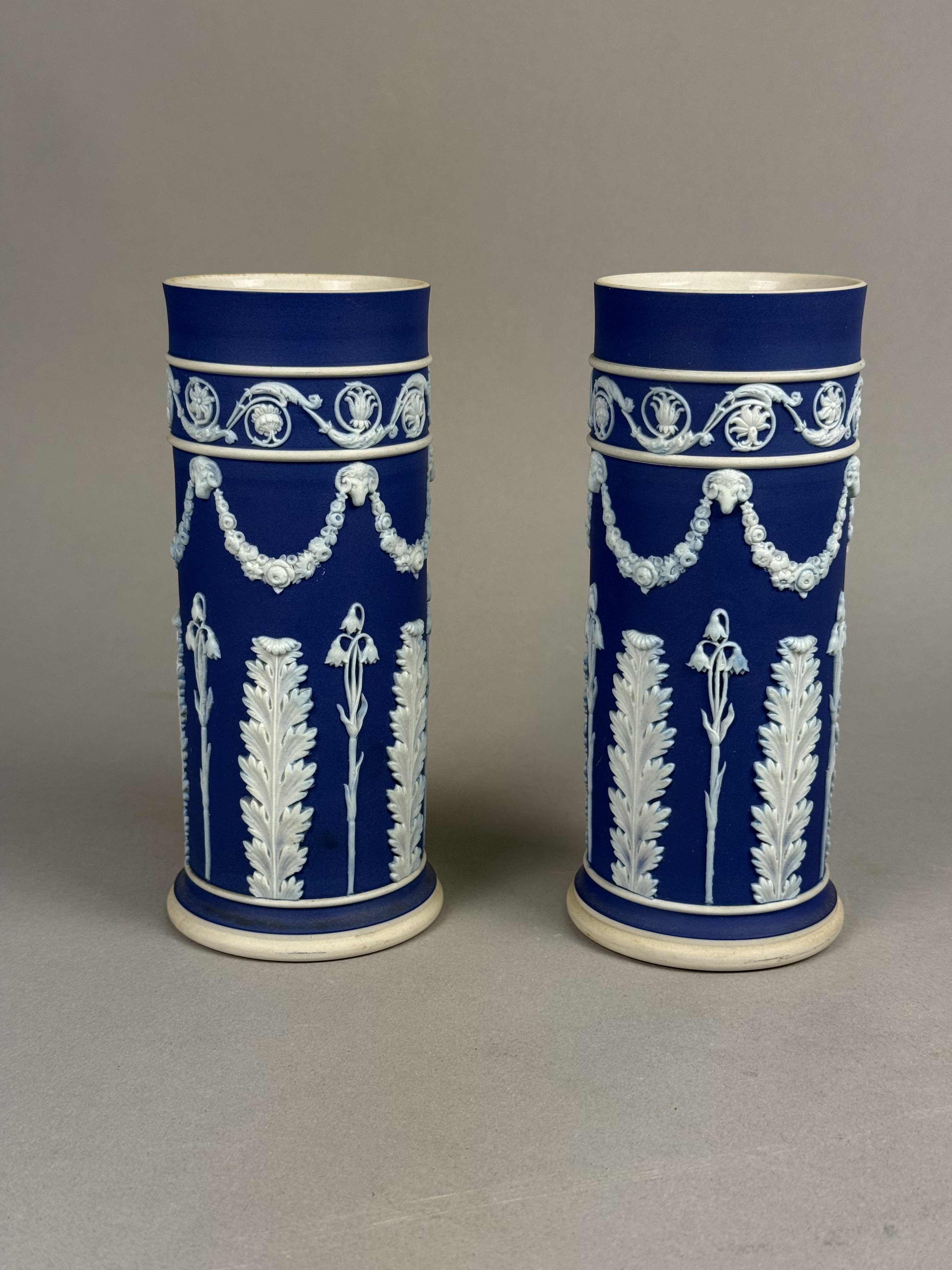 Pair of Wedgwood Jasperware Spill Vases