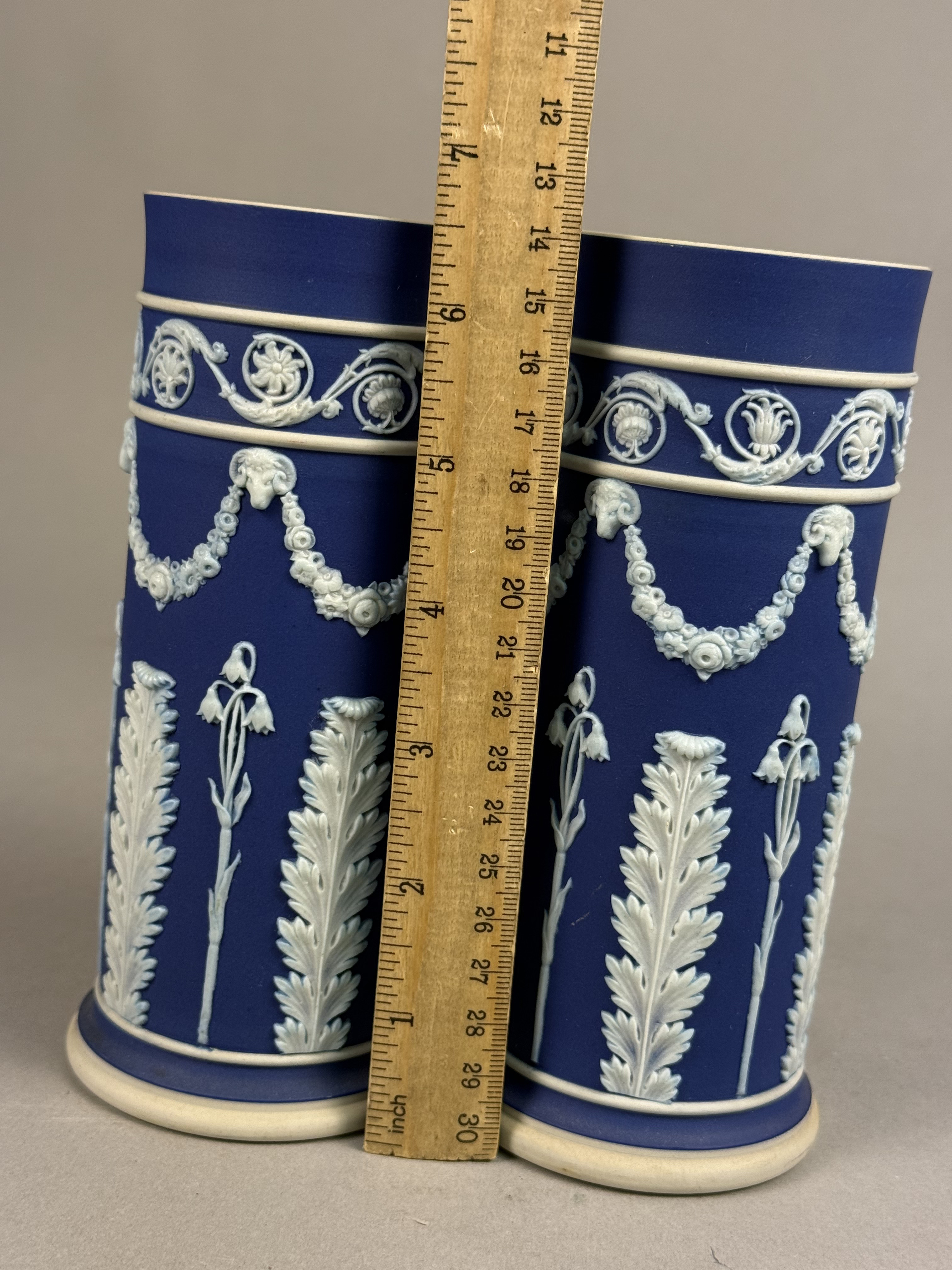 Pair of Wedgwood Jasperware Spill Vases