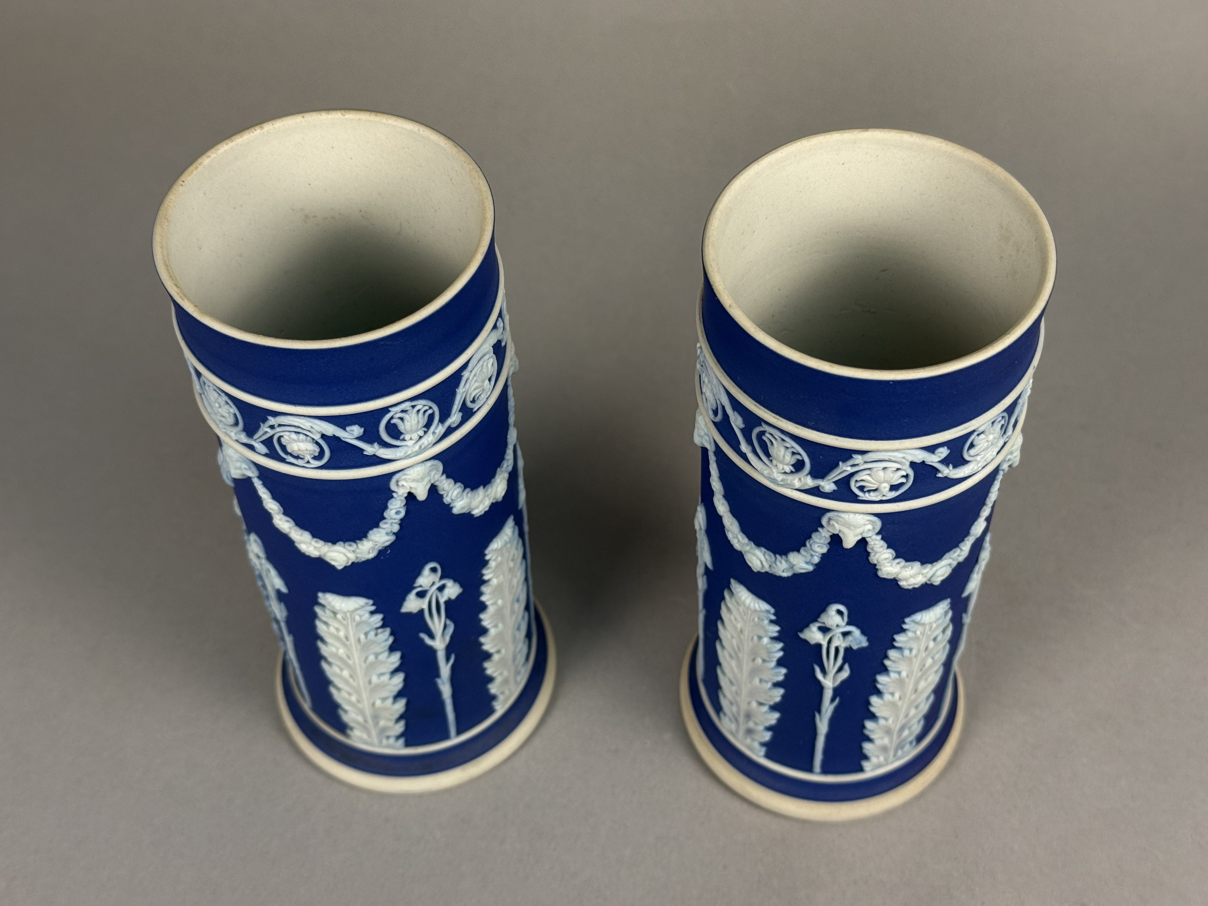 Pair of Wedgwood Jasperware Spill Vases