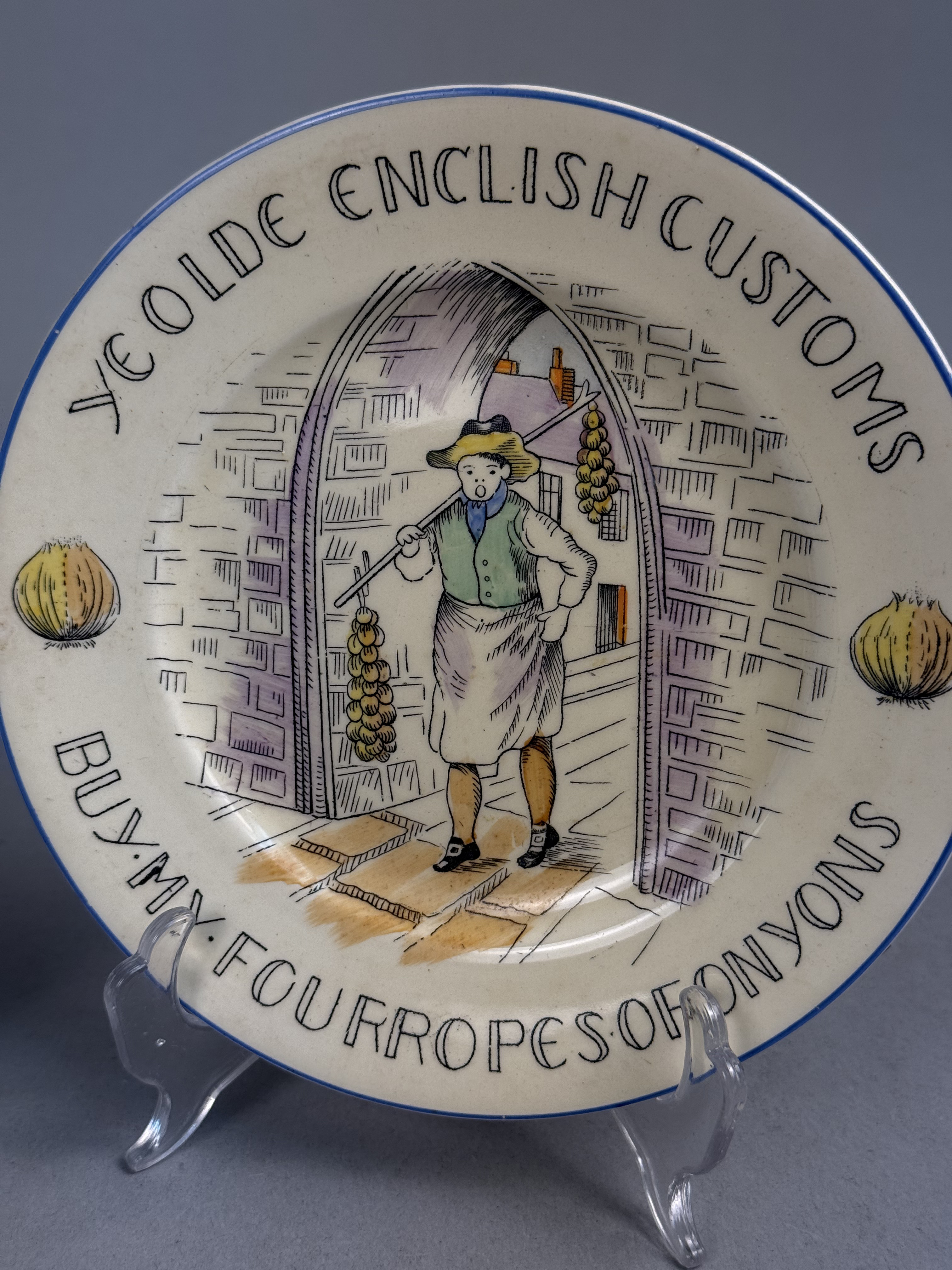 Three Burleigh English Customs Plates