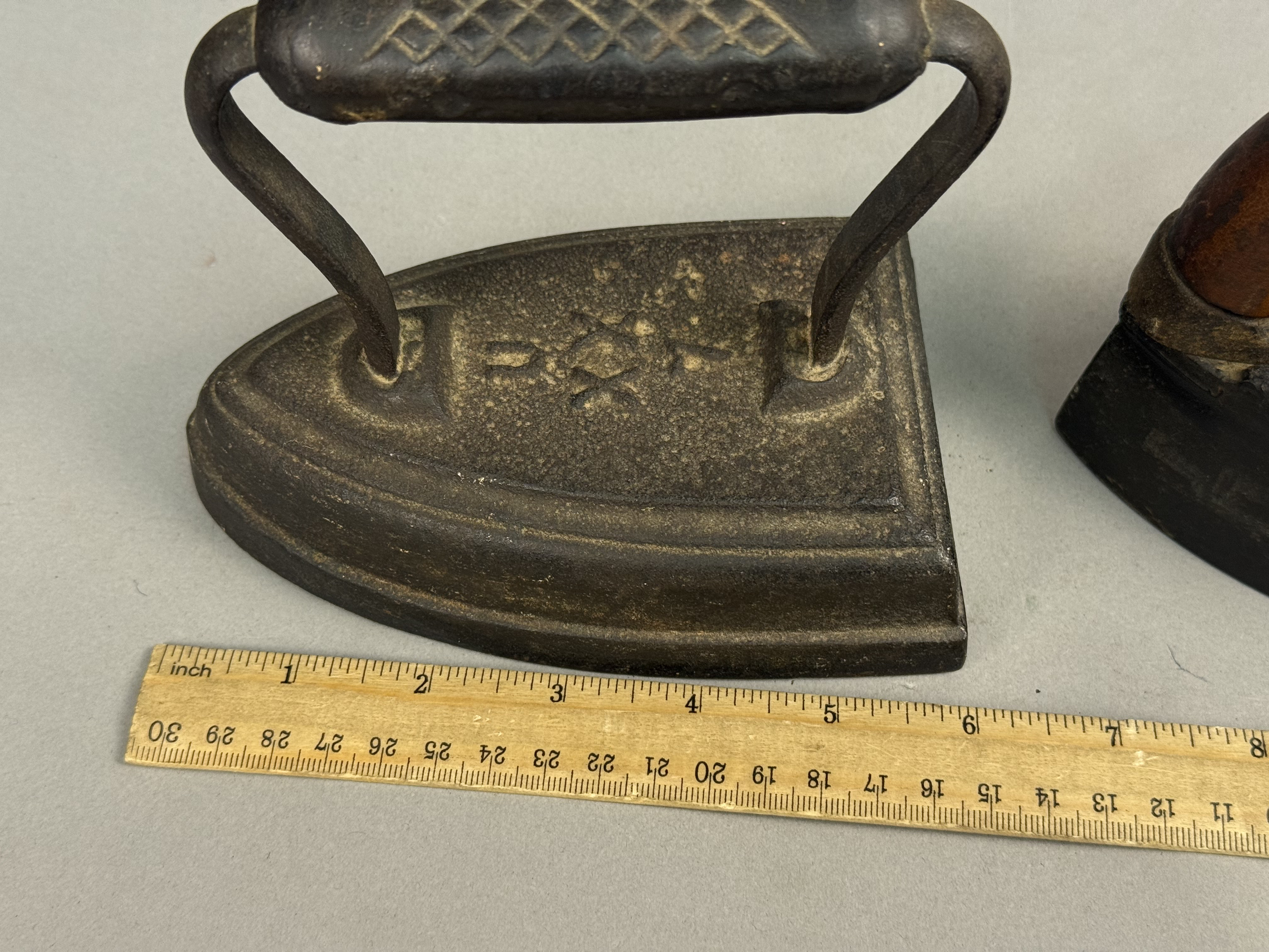 Two Antique Cast Iron Sad Irons