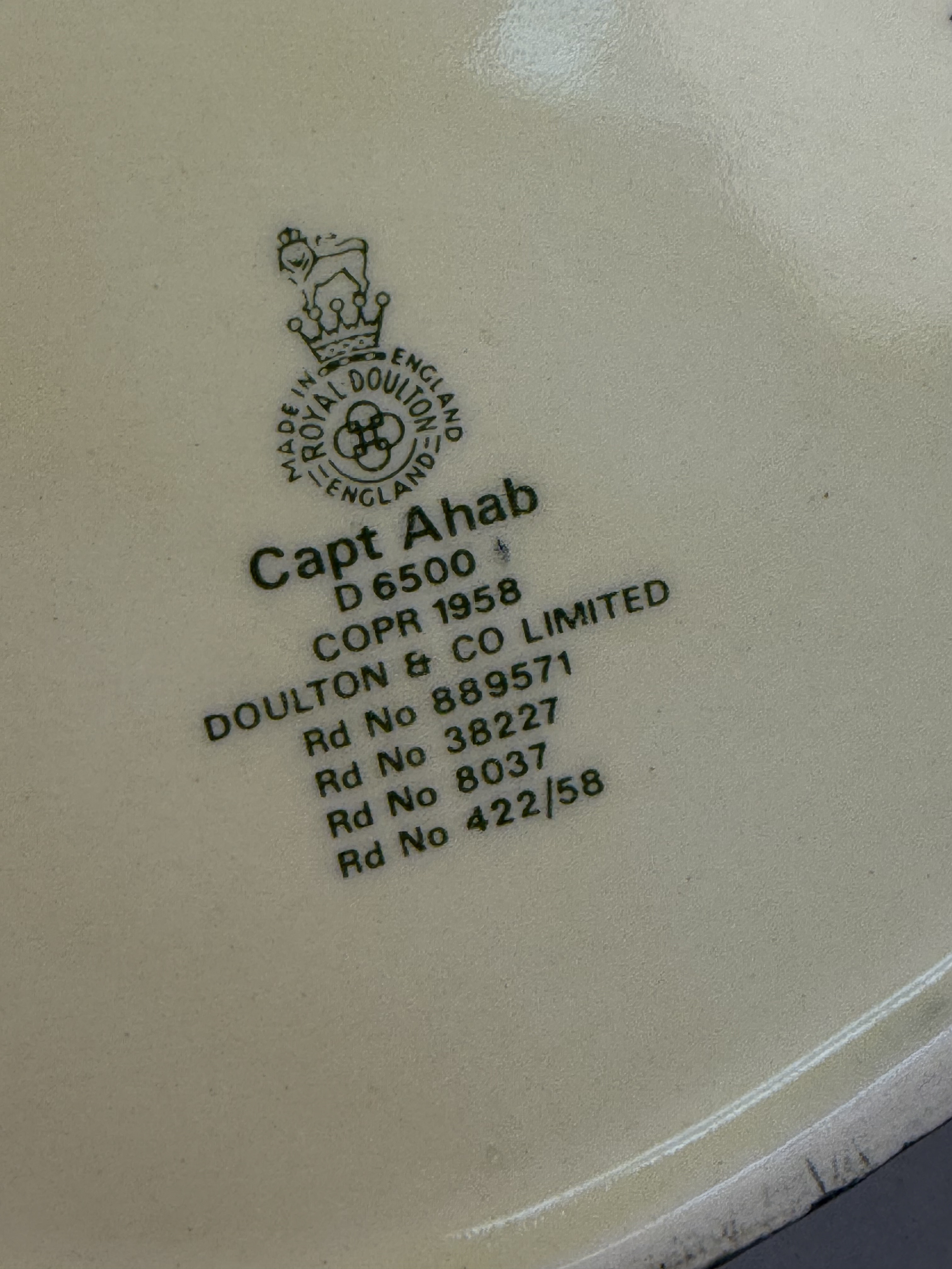 Royal Doulton Capt Ahab Character Jug