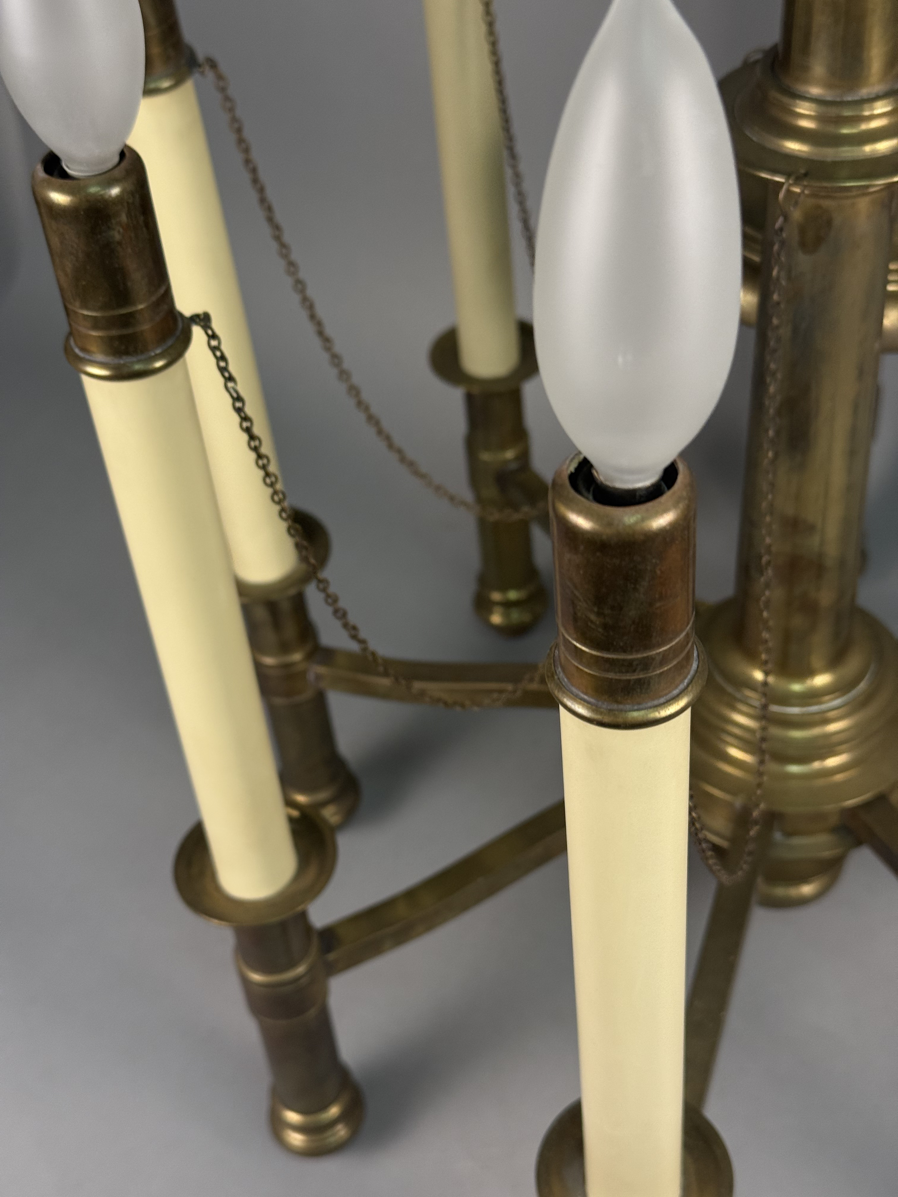 Chapman Brass Eight-Light Chandelier