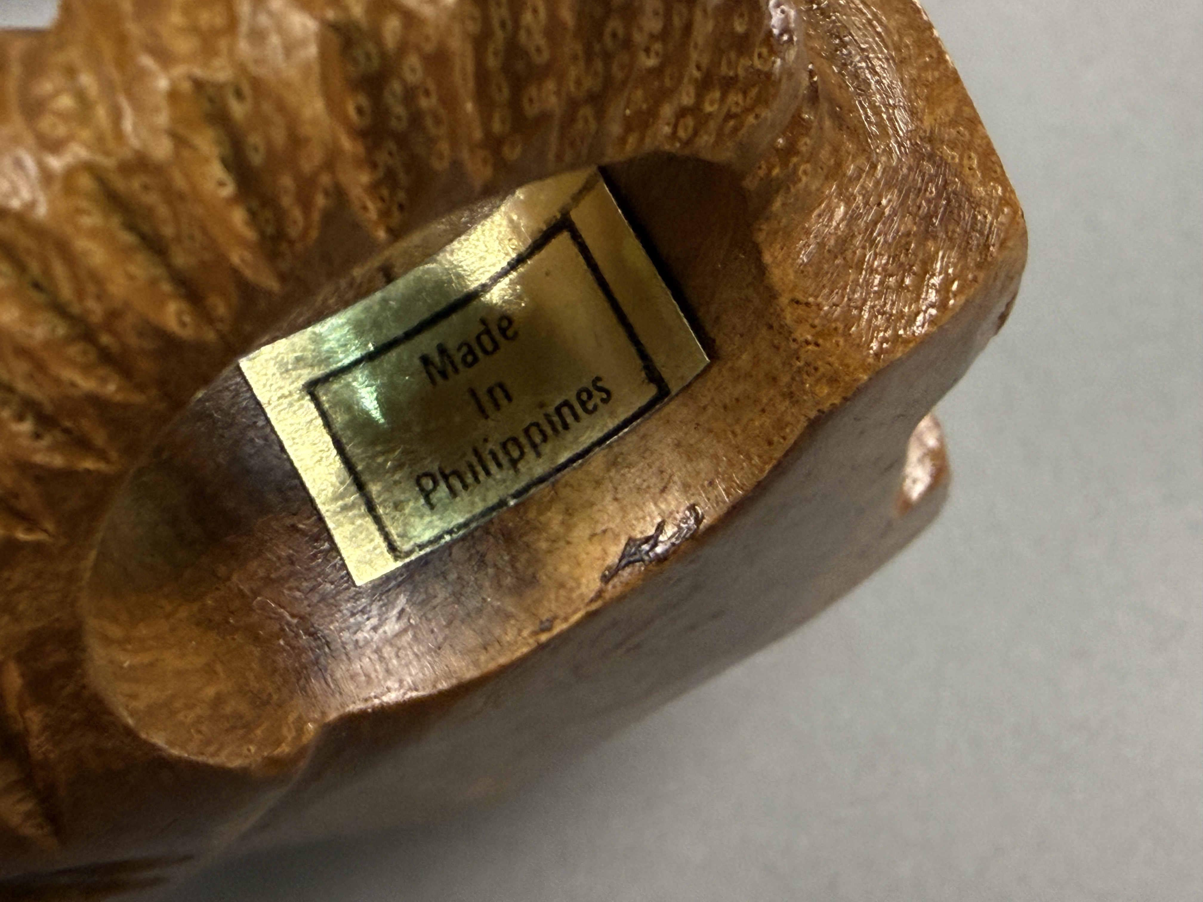 Six Carved Wood Elephant Napkin Rings