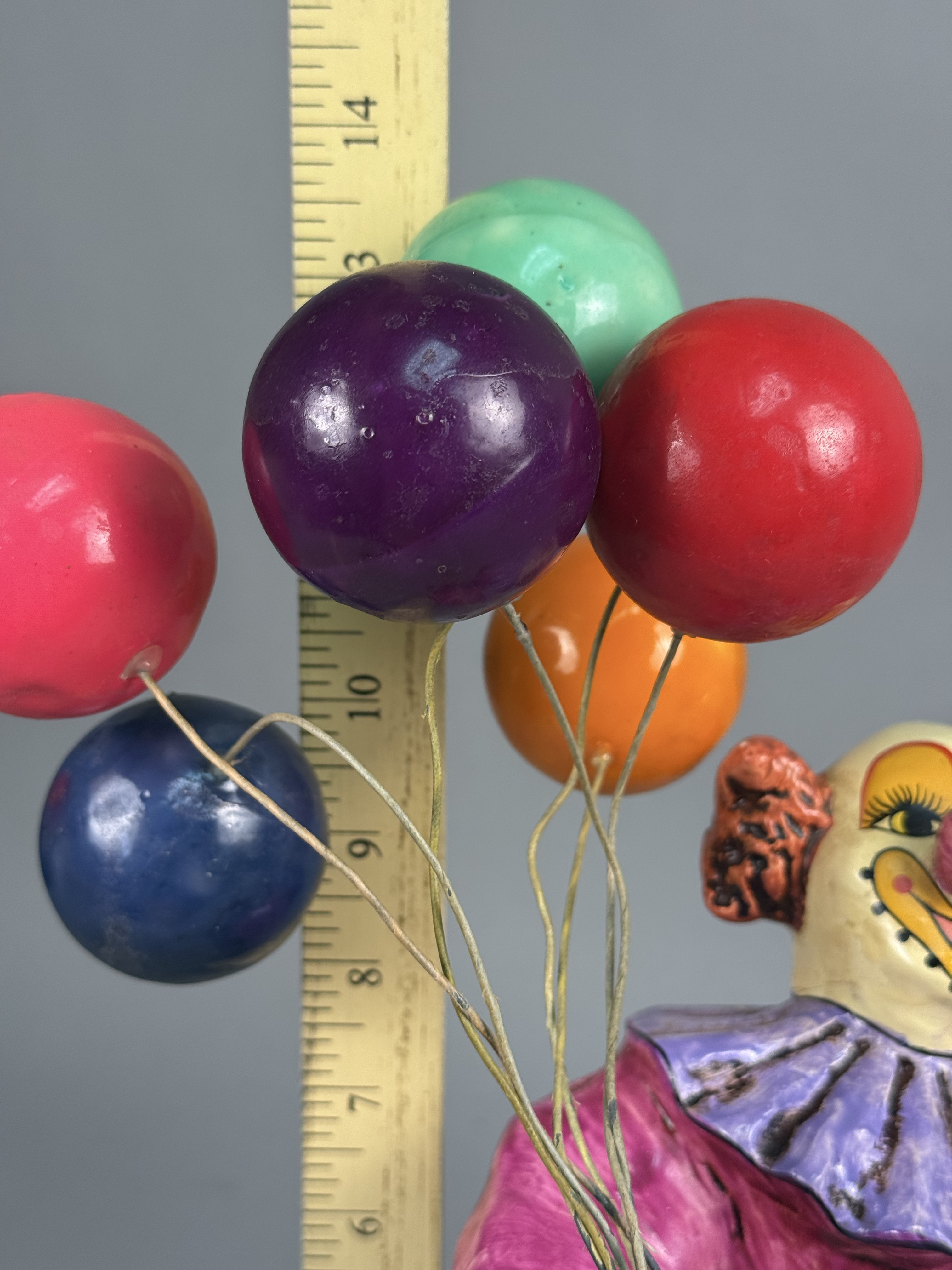 Large Ceramic Clown with Balloons