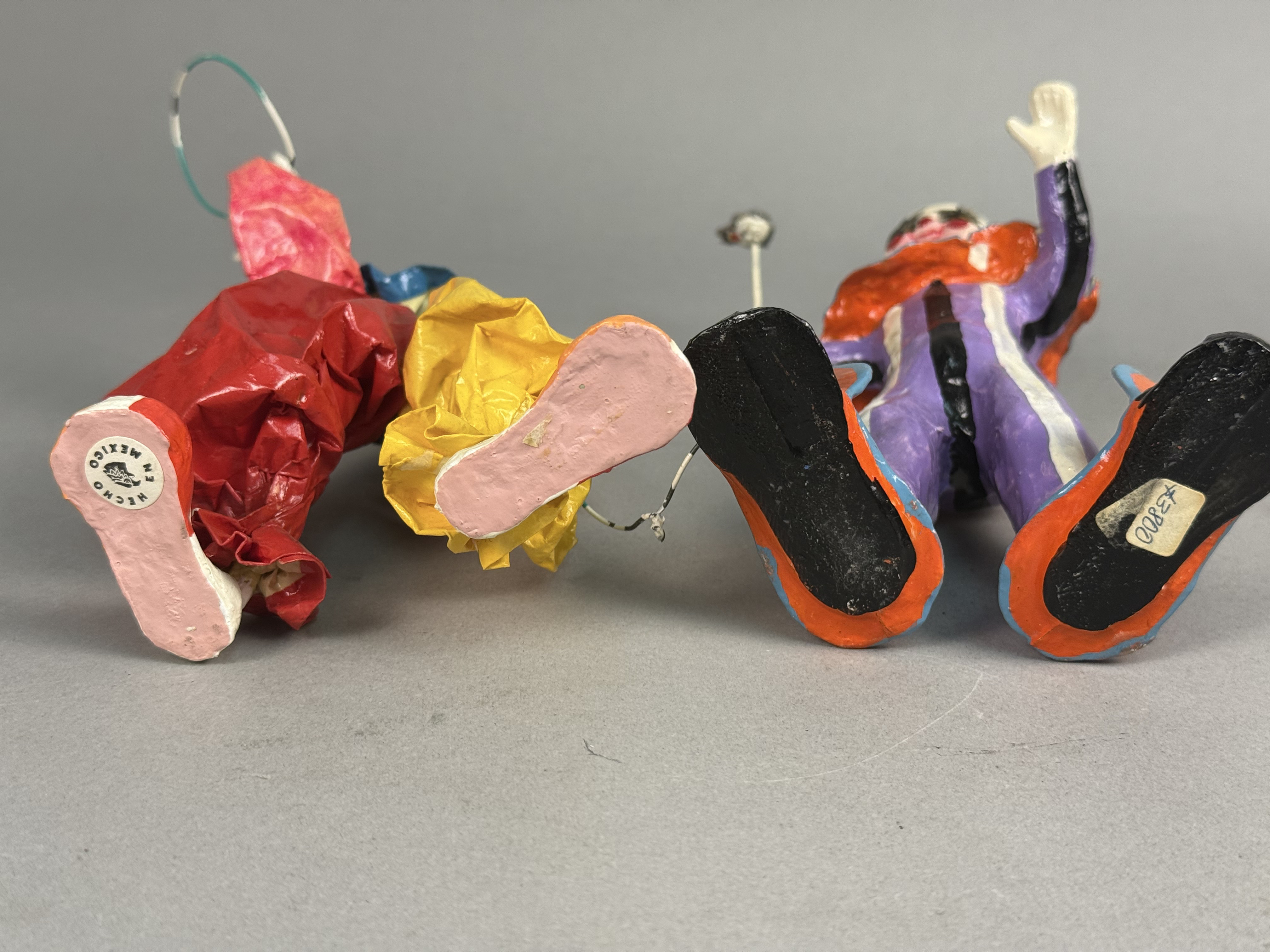 A Pair of Mexican Paper-Mache Clowns