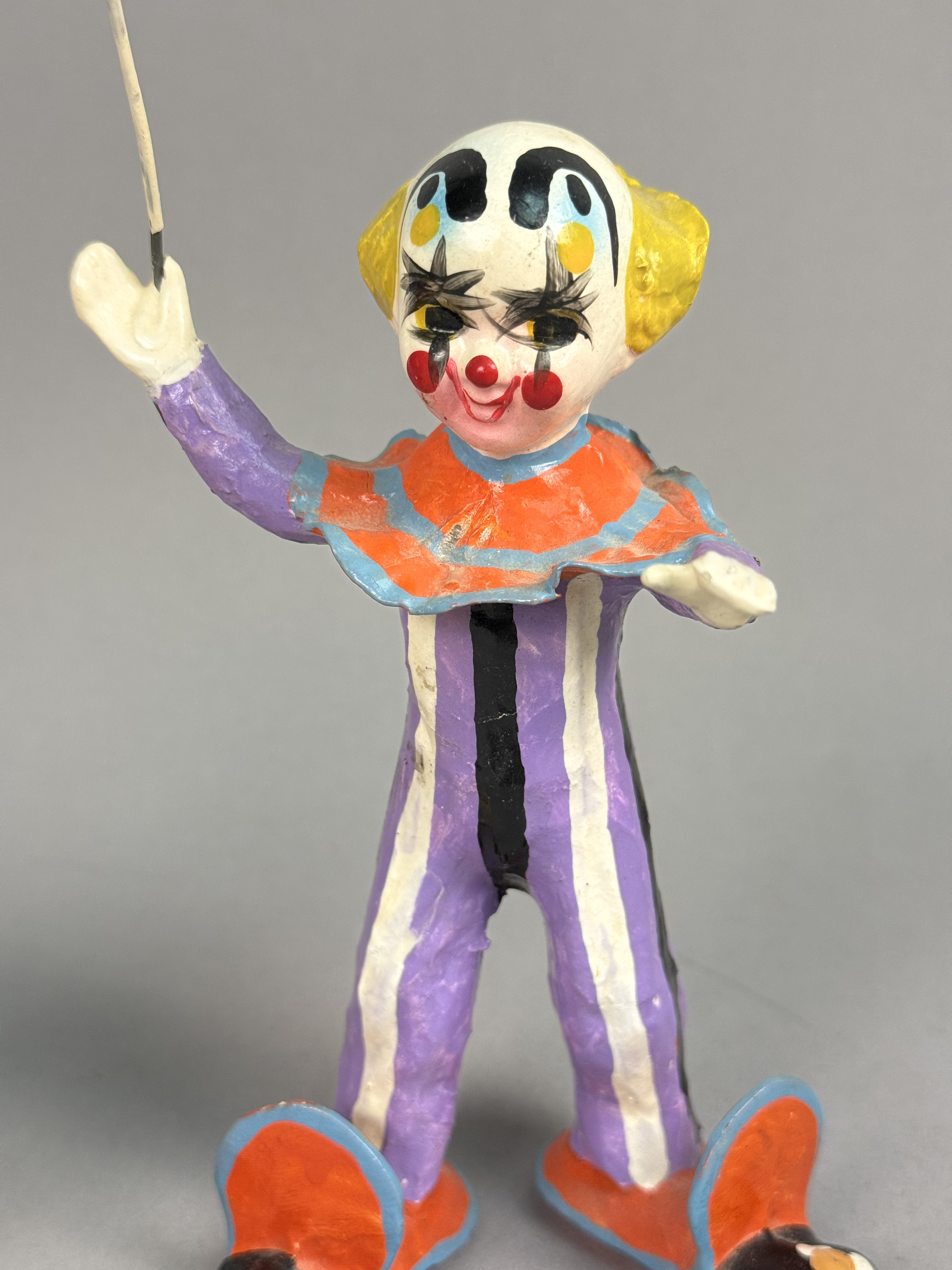 A Pair of Mexican Paper-Mache Clowns