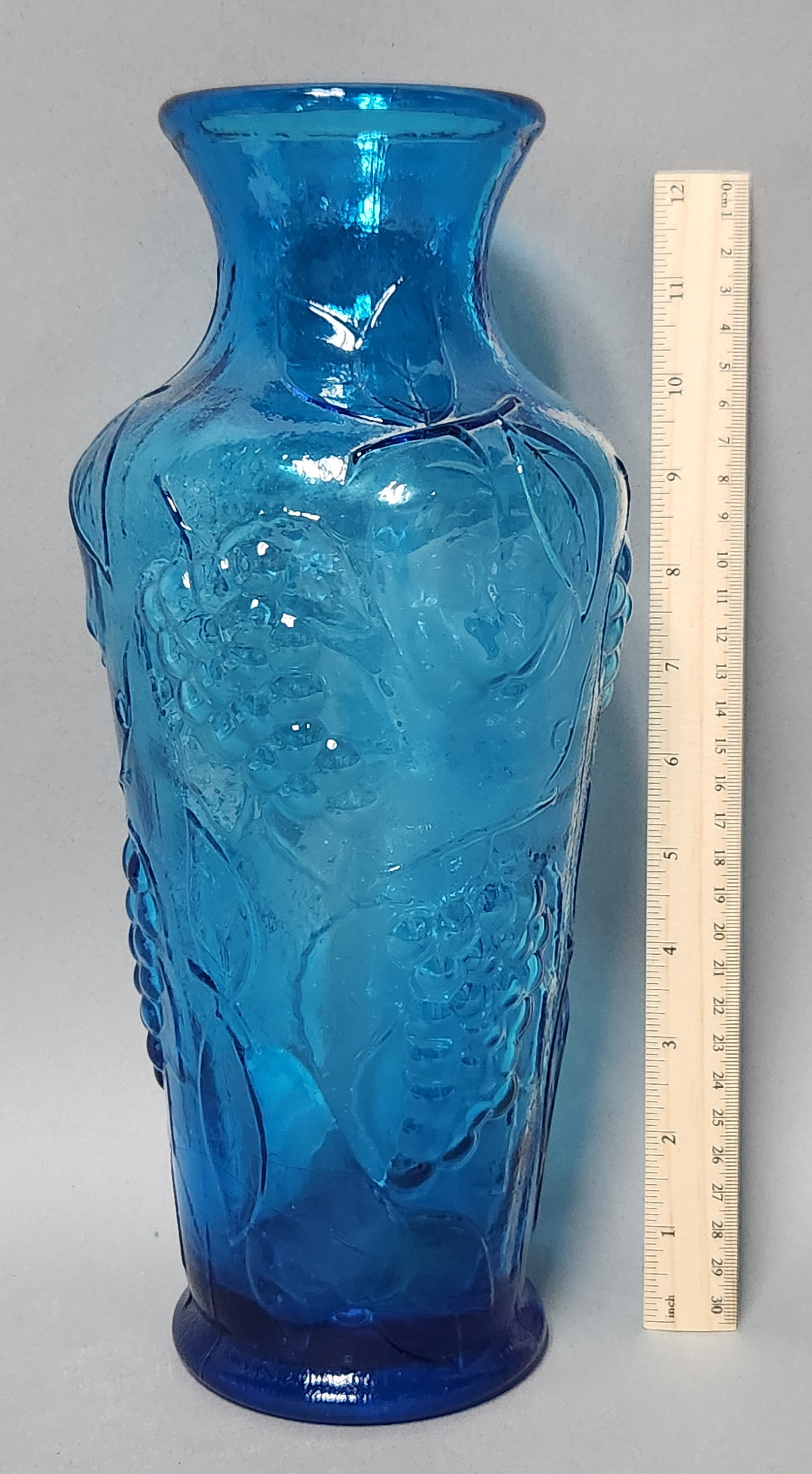 Empoli Blue Glass Fruit Vase