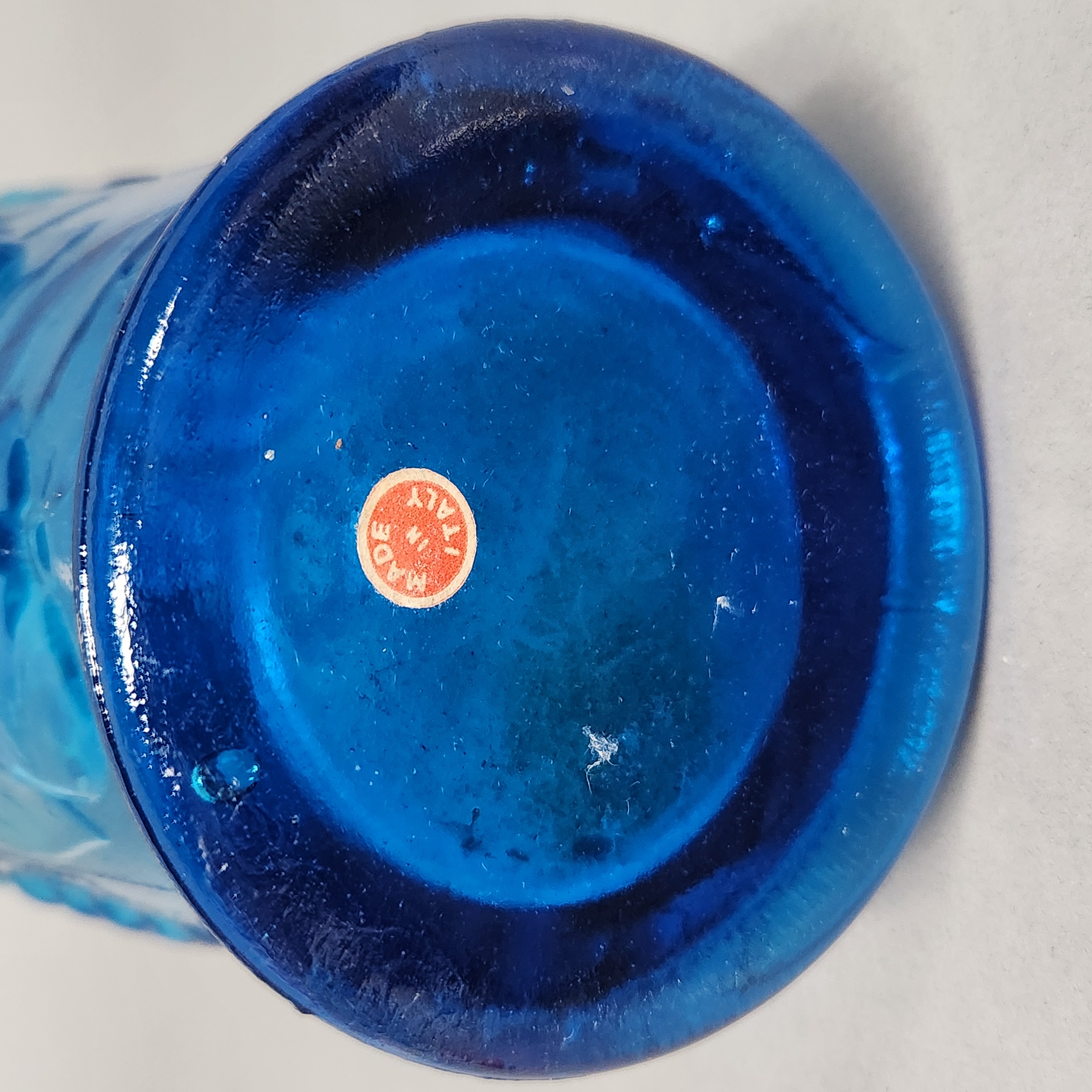 Empoli Blue Glass Fruit Vase