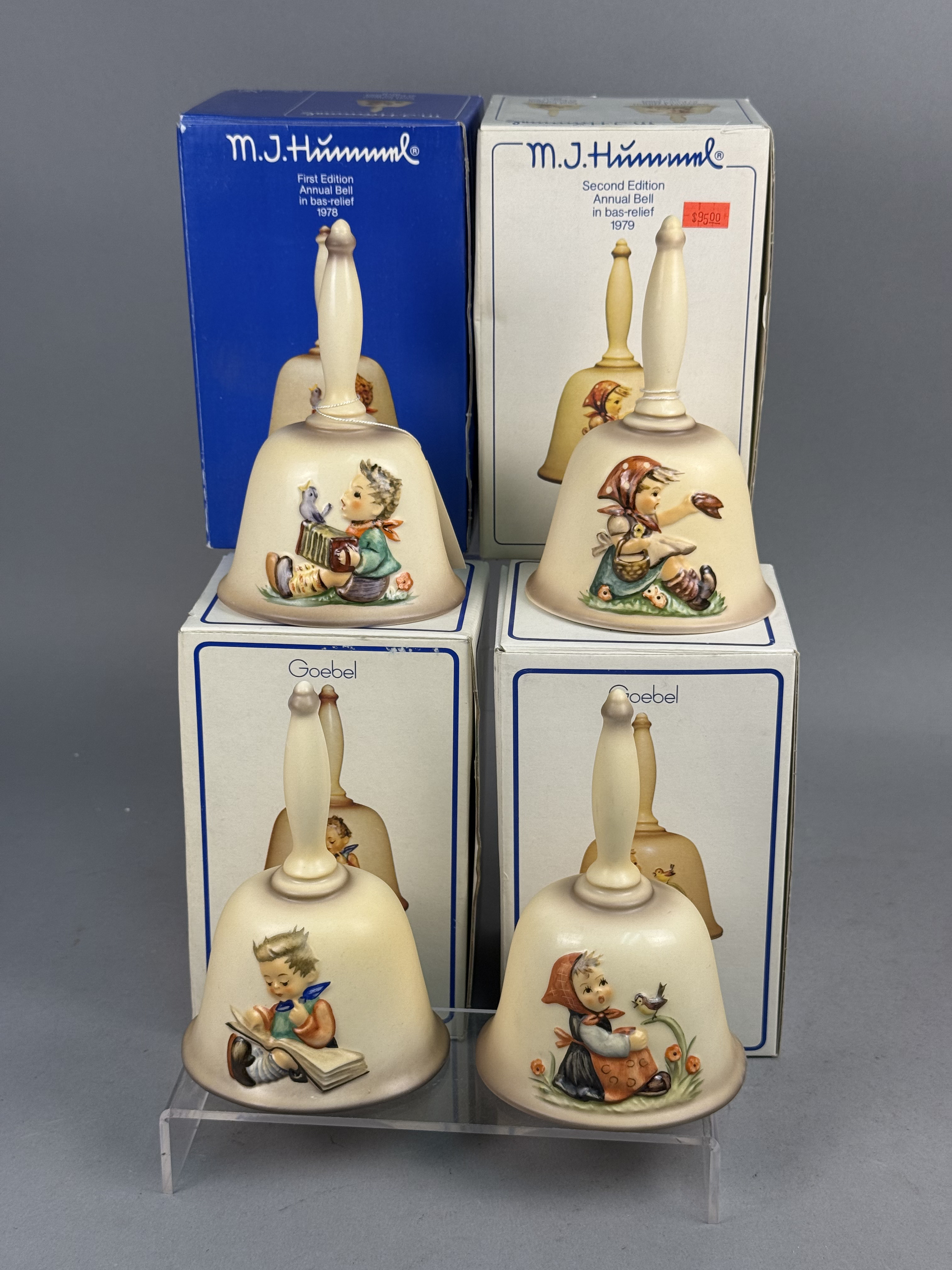 Four Goebel Hummel Annual Bells