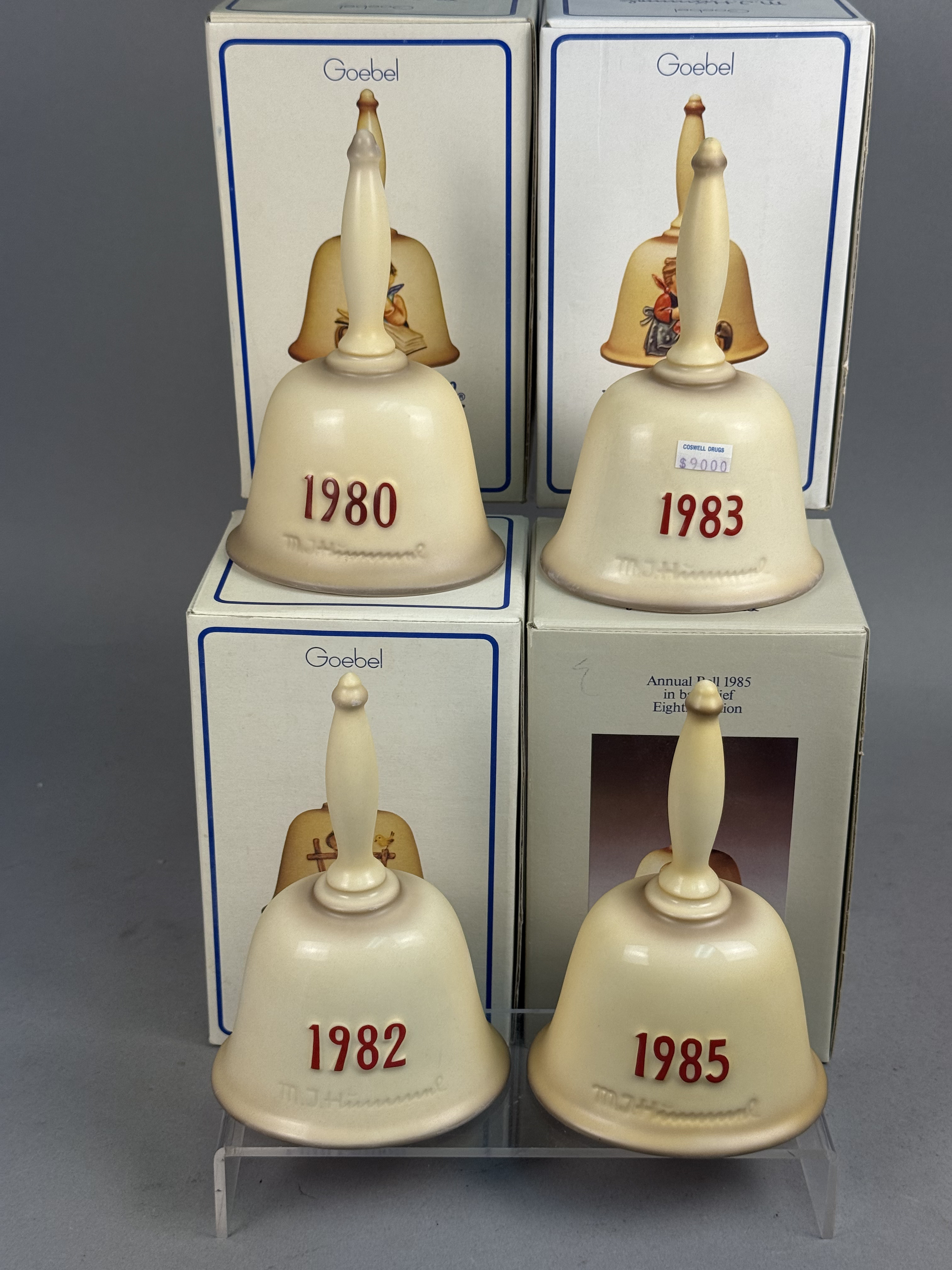 Four Goebel Hummel Annual Bells