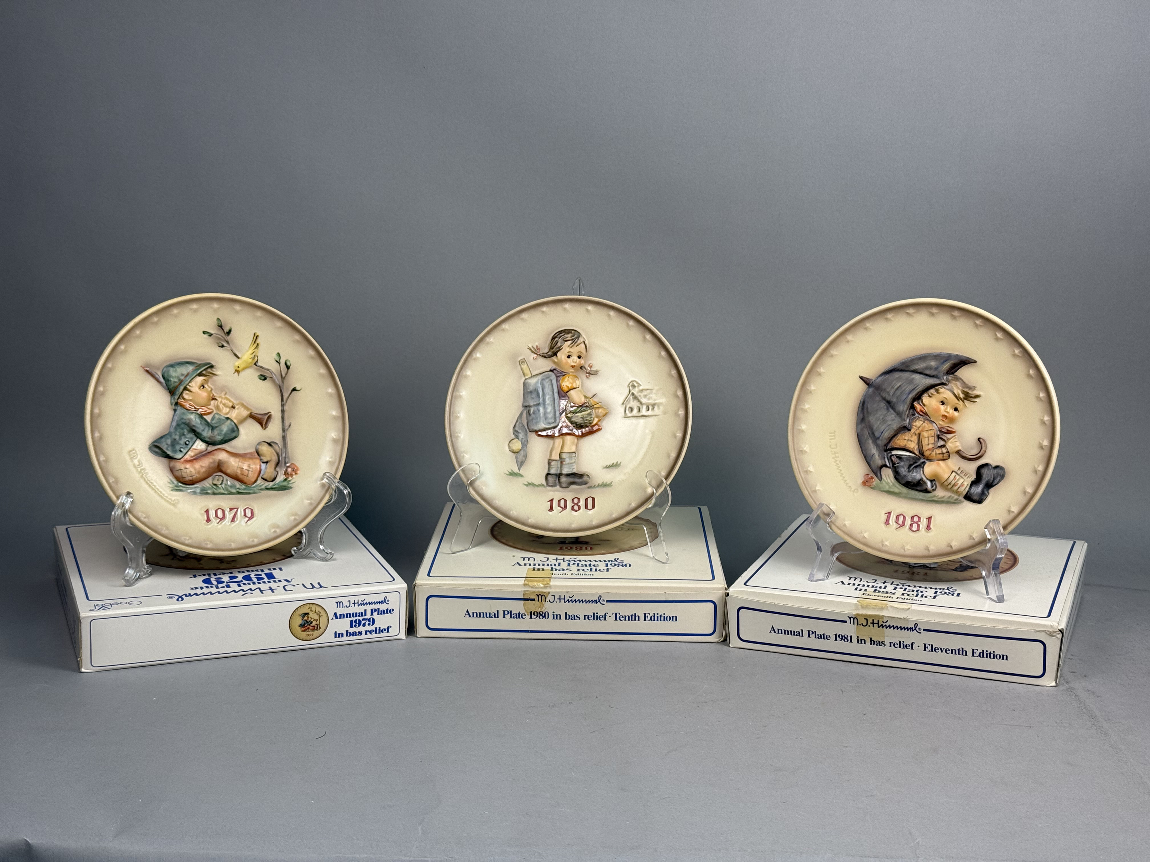 Three Goebel Hummel Annual Plates