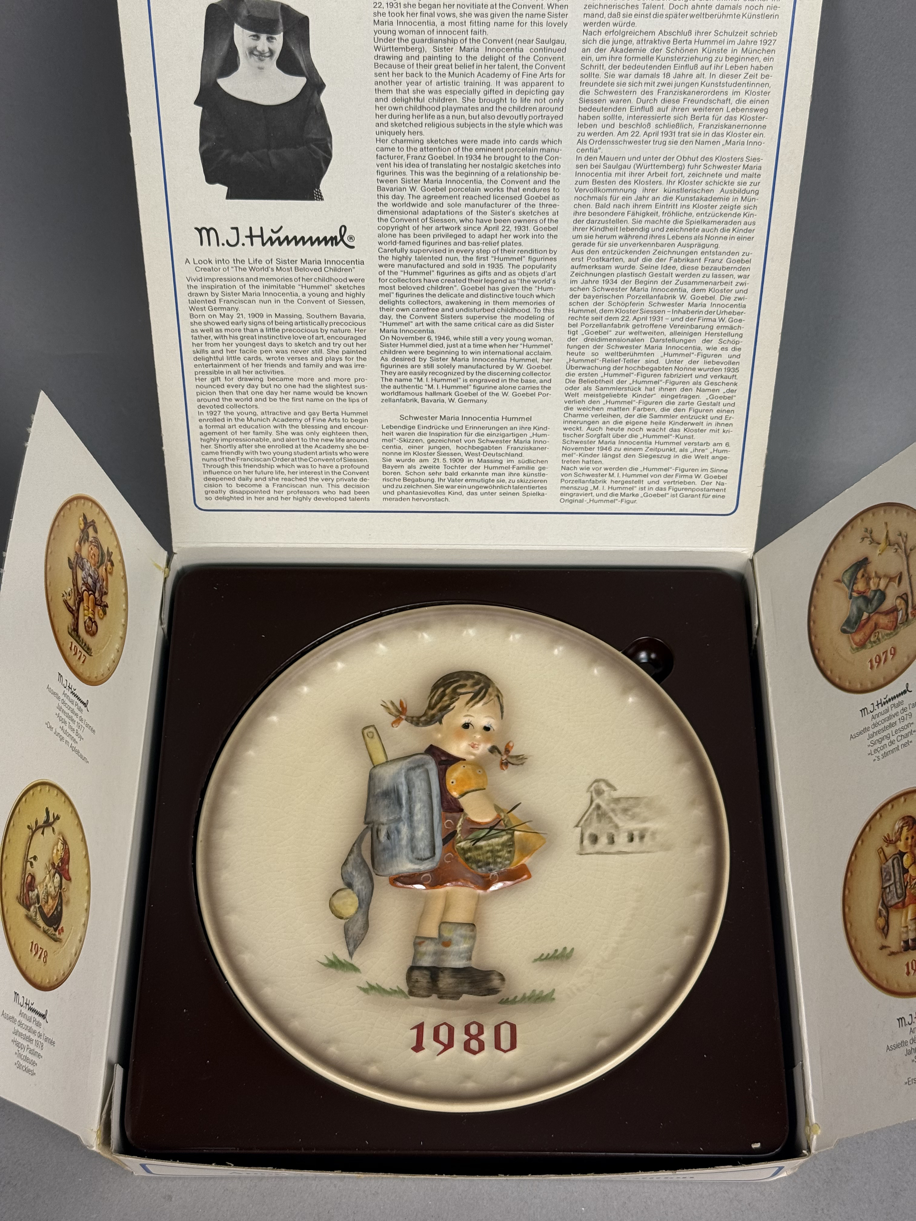 Three Goebel Hummel Annual Plates