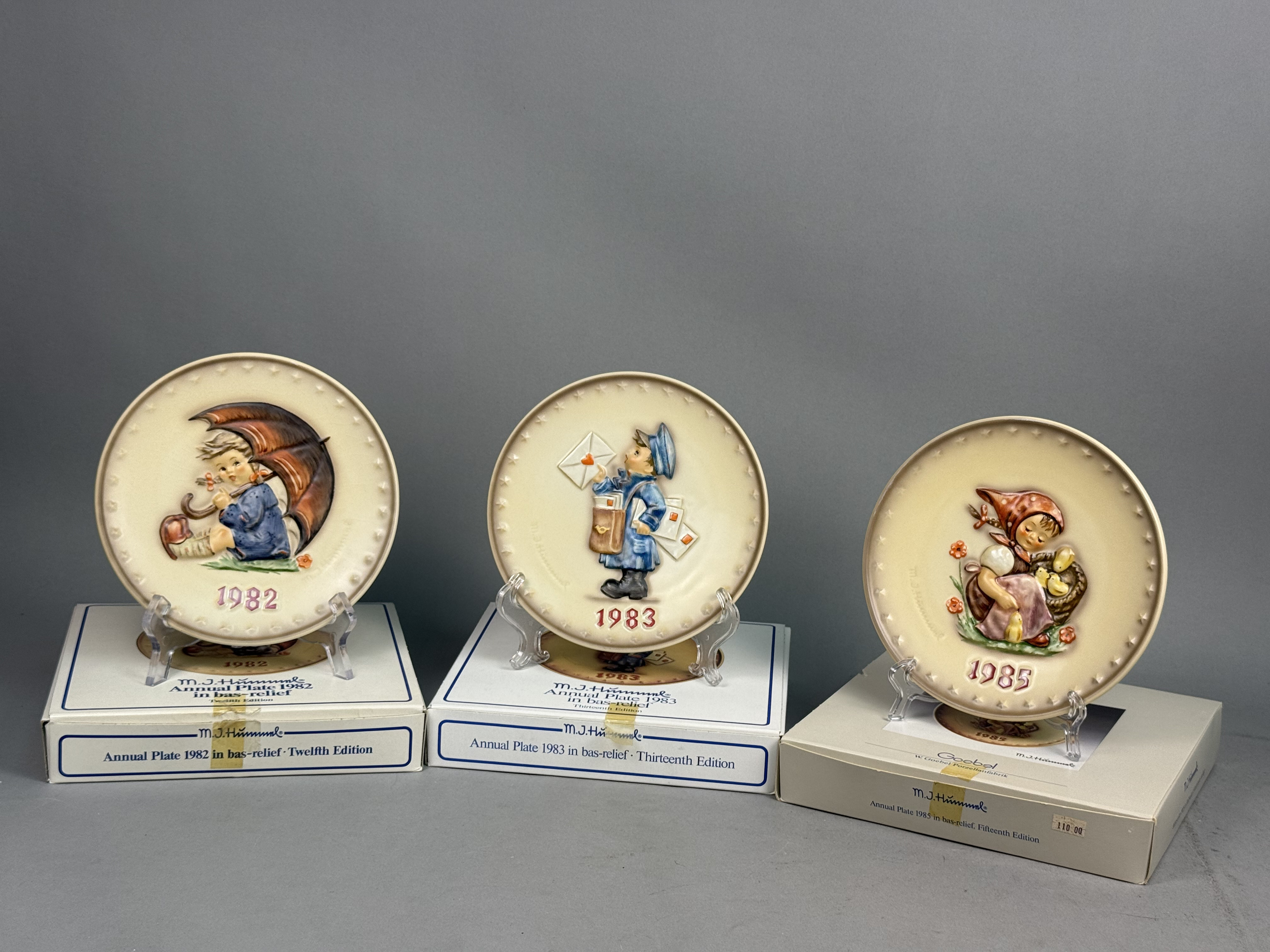 Three Goebel M.J. Hummel Annual Plates