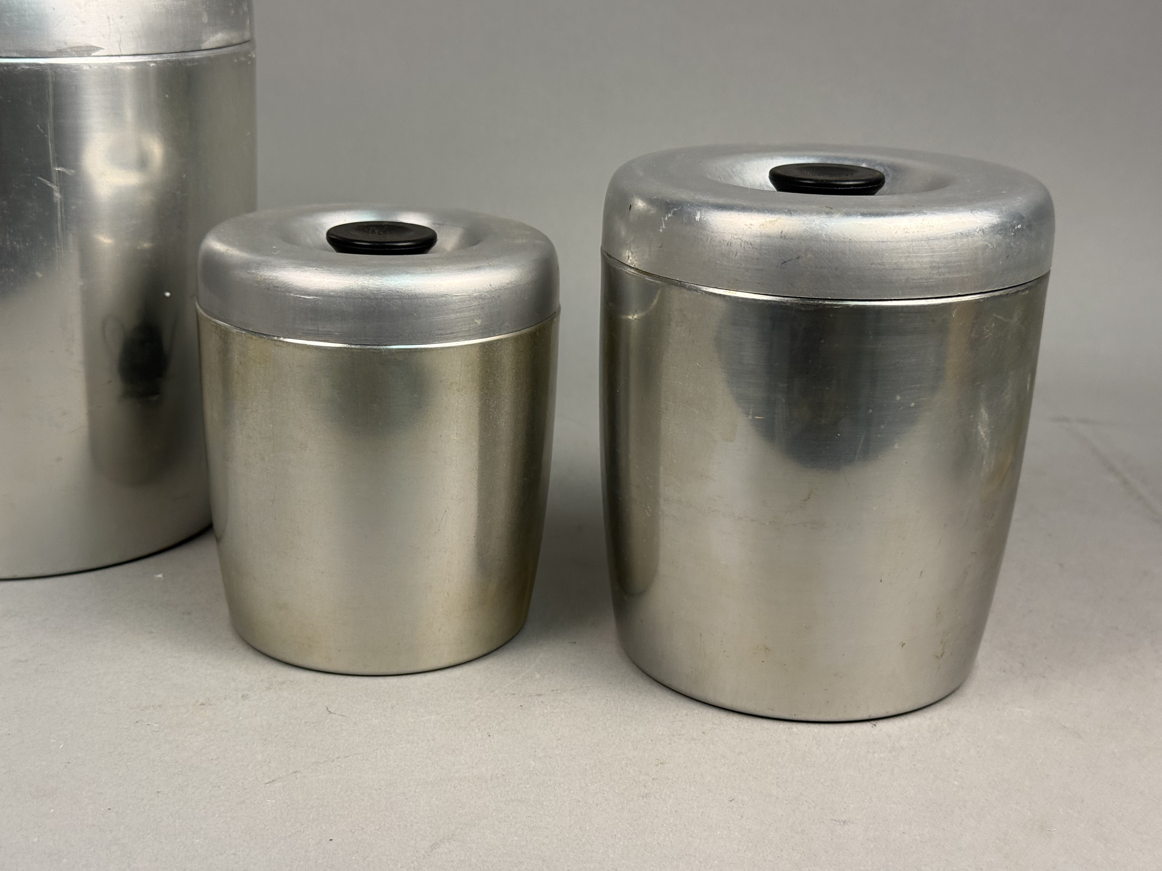 West Bend Mid-Century Aluminum Canisters