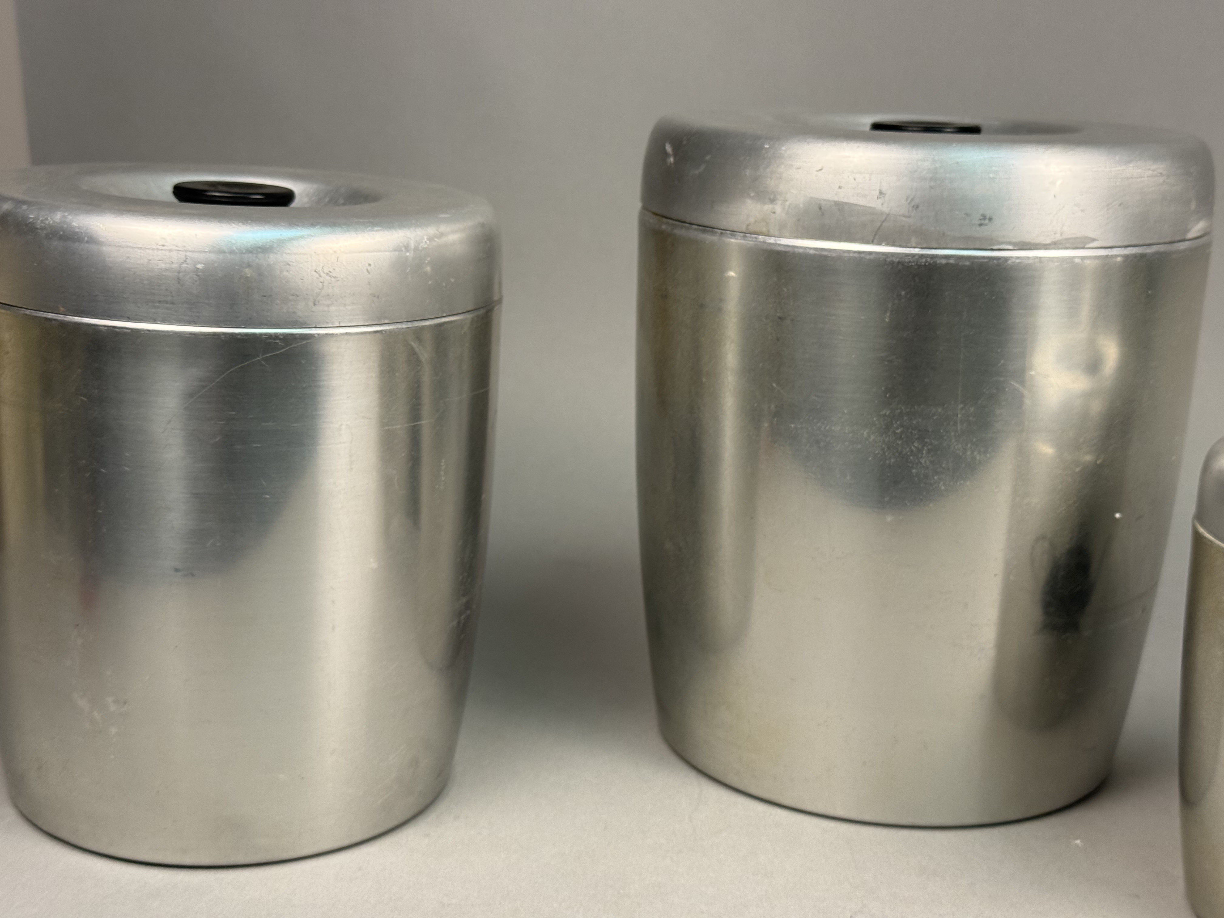 West Bend Mid-Century Aluminum Canisters